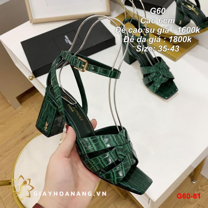 G60-61 Saint Laurent sandal cao 6cm siêu cấp