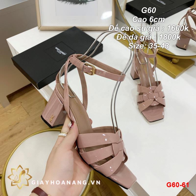 G60-61 Saint Laurent sandal cao 6cm siêu cấp