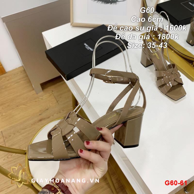 G60-61 Saint Laurent sandal cao 6cm siêu cấp