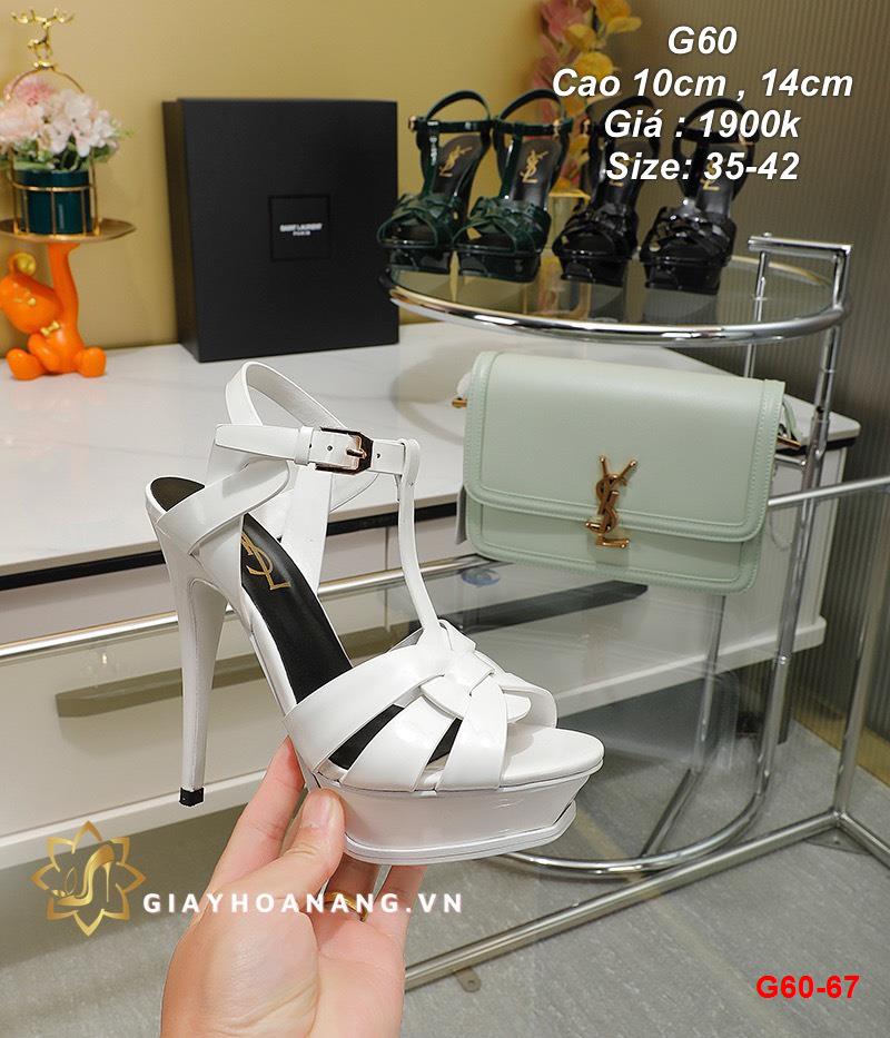 G60-67 Saint Laurent sandal cao 10cm    siêu cấp