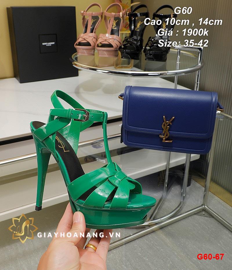 G60-67 Saint Laurent sandal cao 10cm    siêu cấp