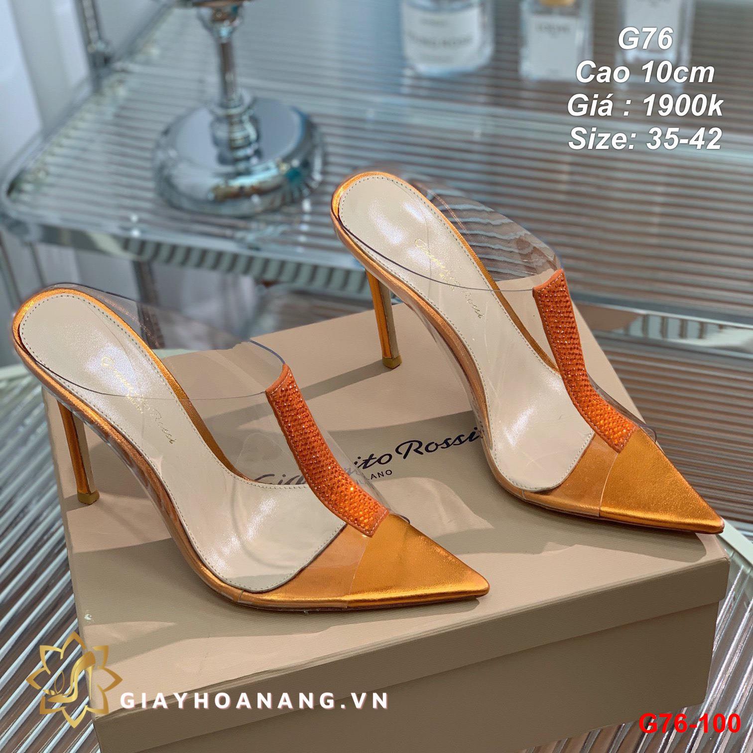 G76-100 Gianvito Rossi dép cao 10cm siêu cấp