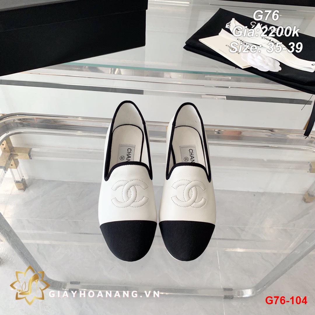 G76-104 Chanel giày lười siêu cấp