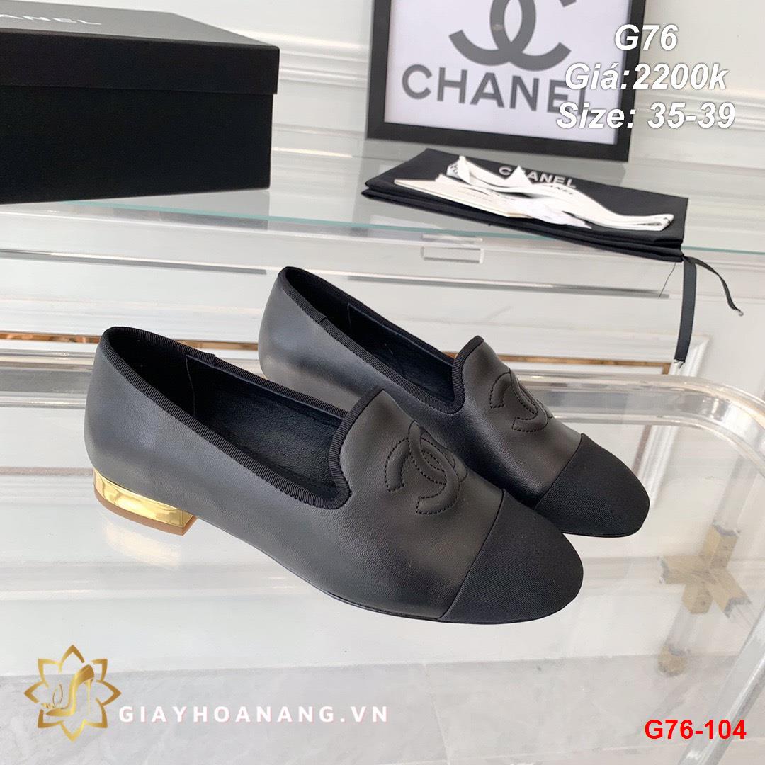 G76-104 Chanel giày lười siêu cấp