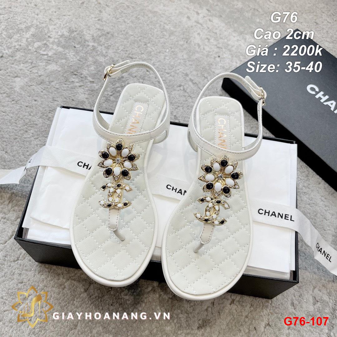 G76-107 Chanel sandal cao 2cm siêu cấp