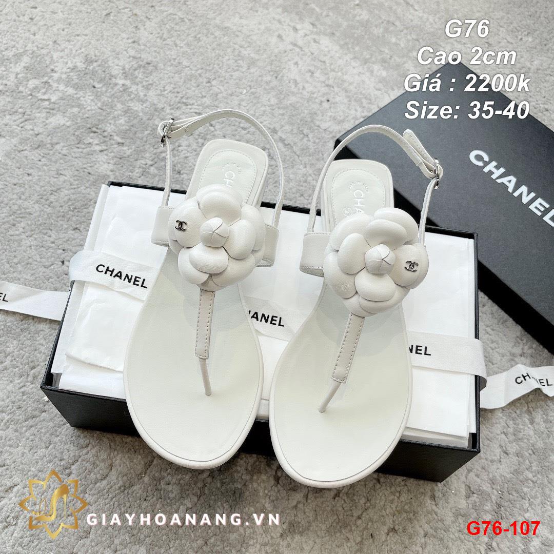 G76-107 Chanel sandal cao 2cm siêu cấp