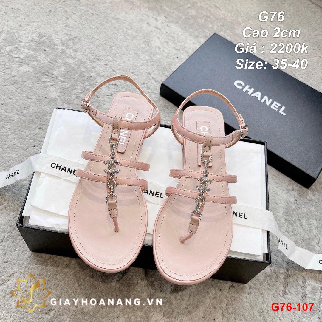 G76-107 Chanel sandal cao 2cm siêu cấp