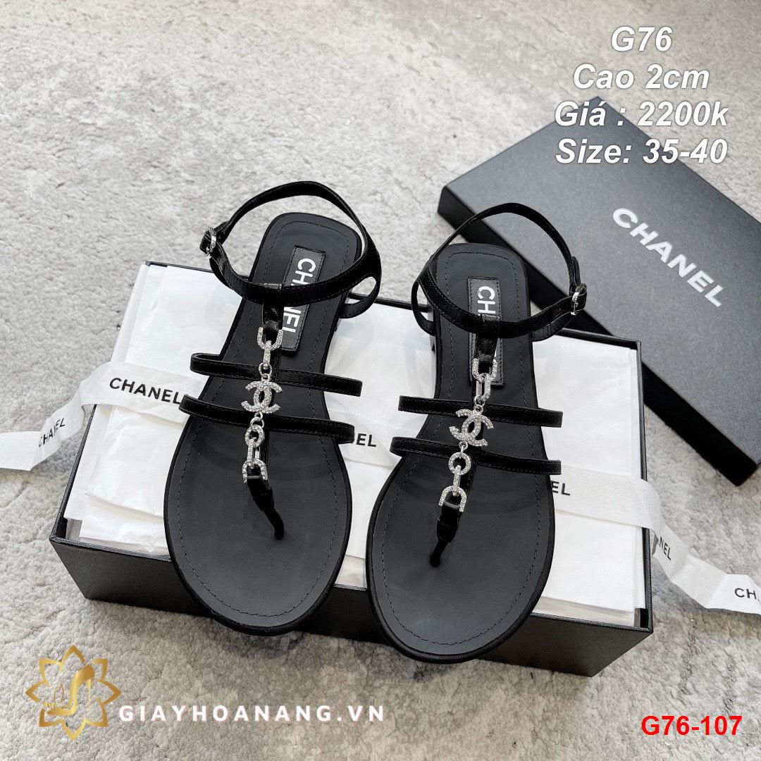 G76-107 Chanel sandal cao 2cm siêu cấp