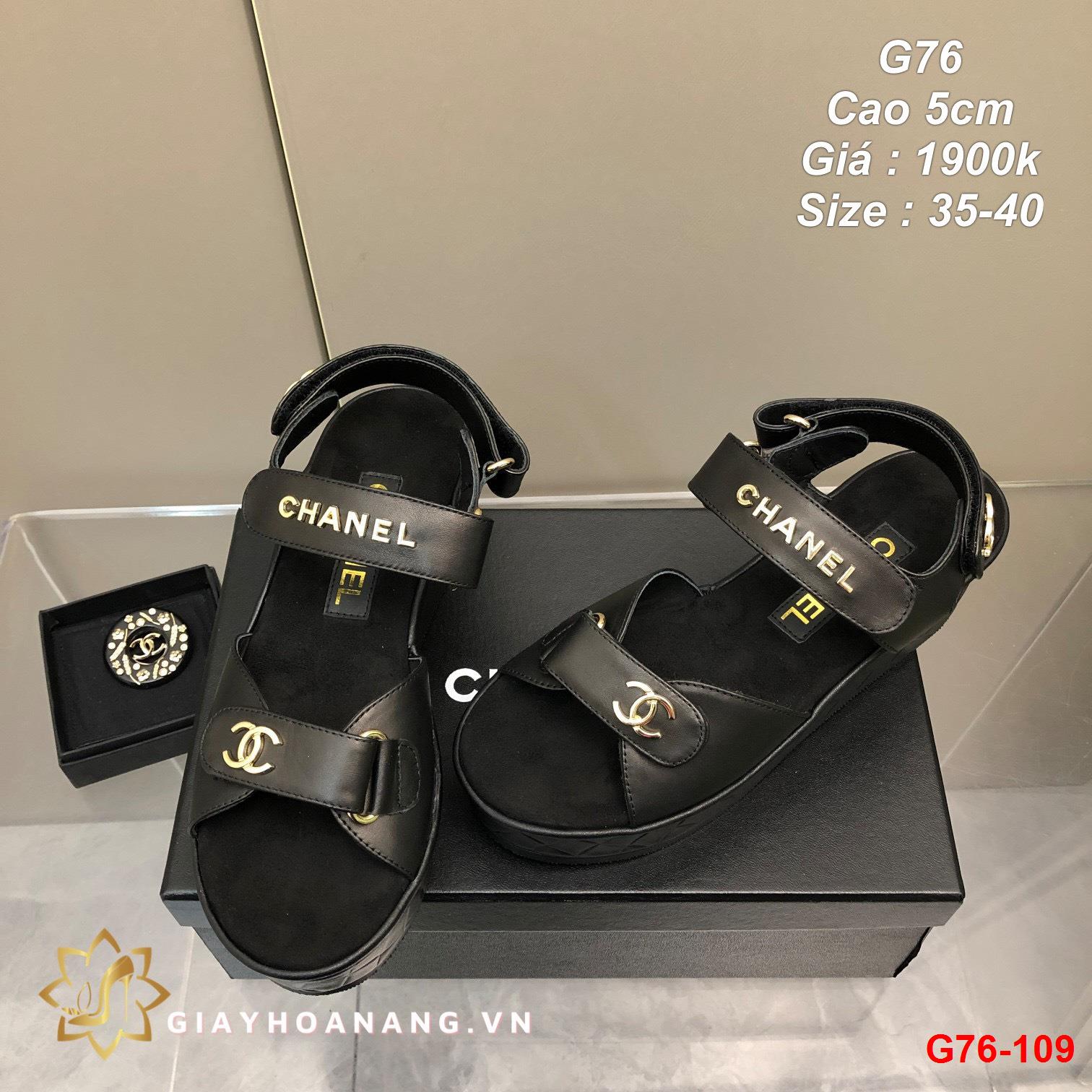 G76-109 Chanel sandal cao 5cm siêu cấp