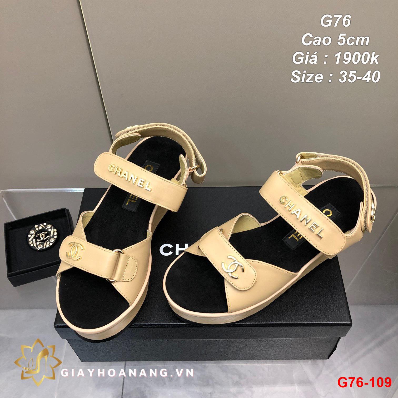 G76-109 Chanel sandal cao 5cm siêu cấp