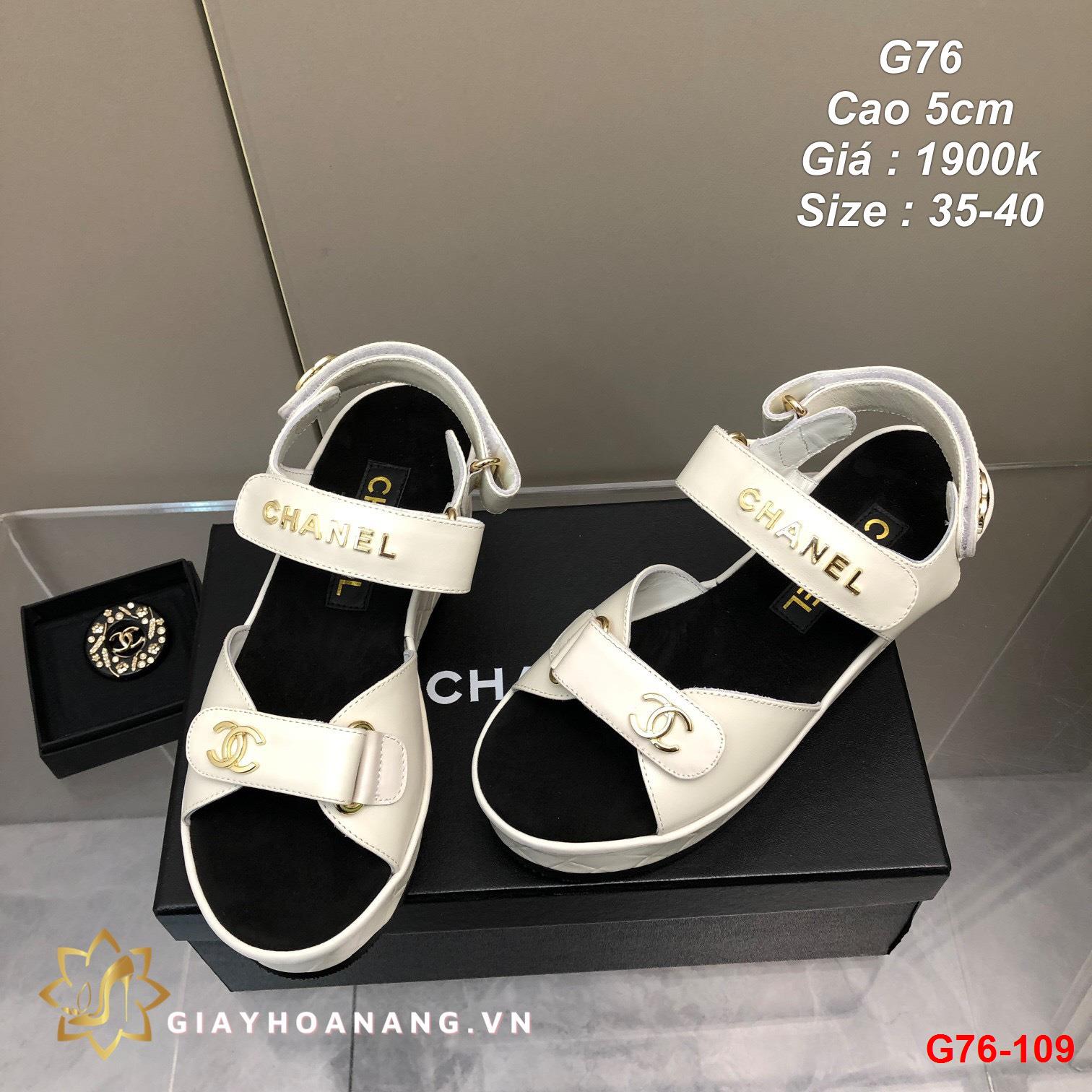 G76-109 Chanel sandal cao 5cm siêu cấp
