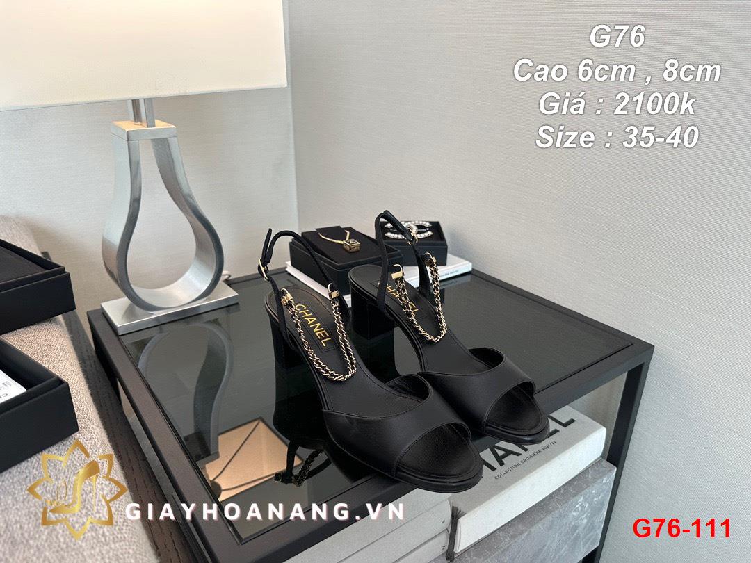 G76-111 Chanel sandal cao 6cm , 8cm siêu cấp