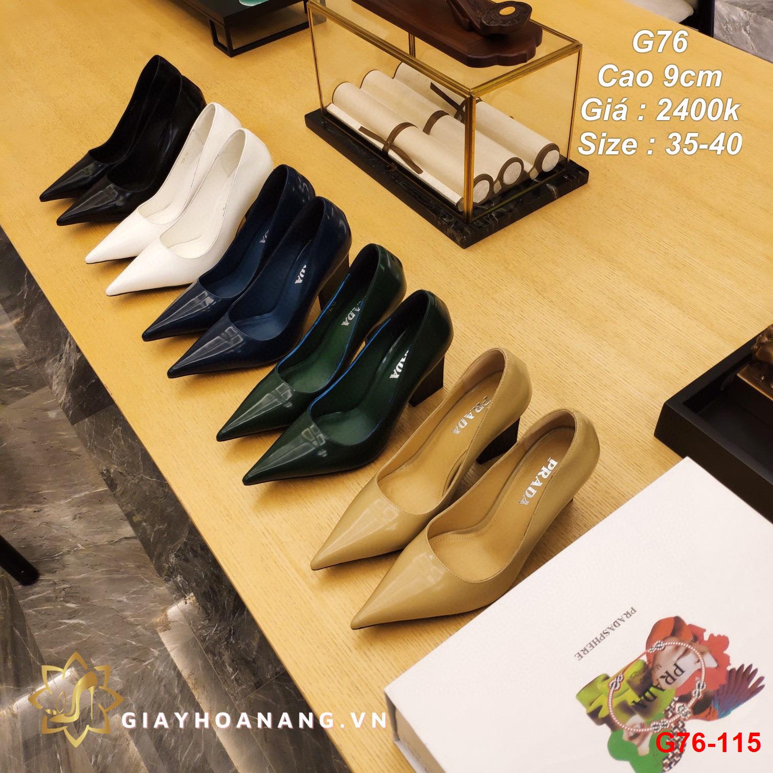G76-115 Prada giày cao 9cm siêu cấp