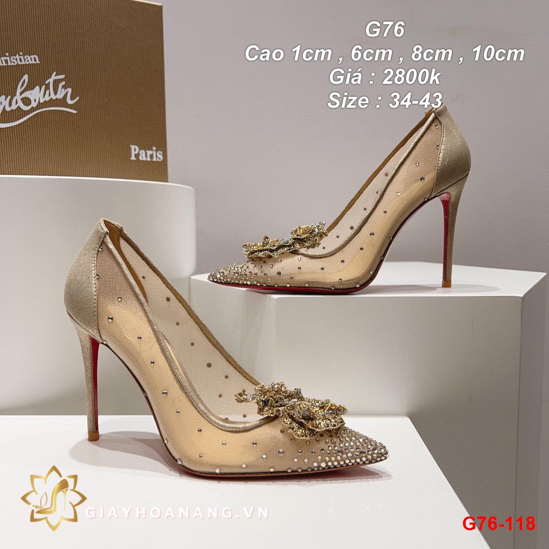 G76-118 Louboutin giày cao 1cm , 6cm , 8cm , 10cm siêu cấp