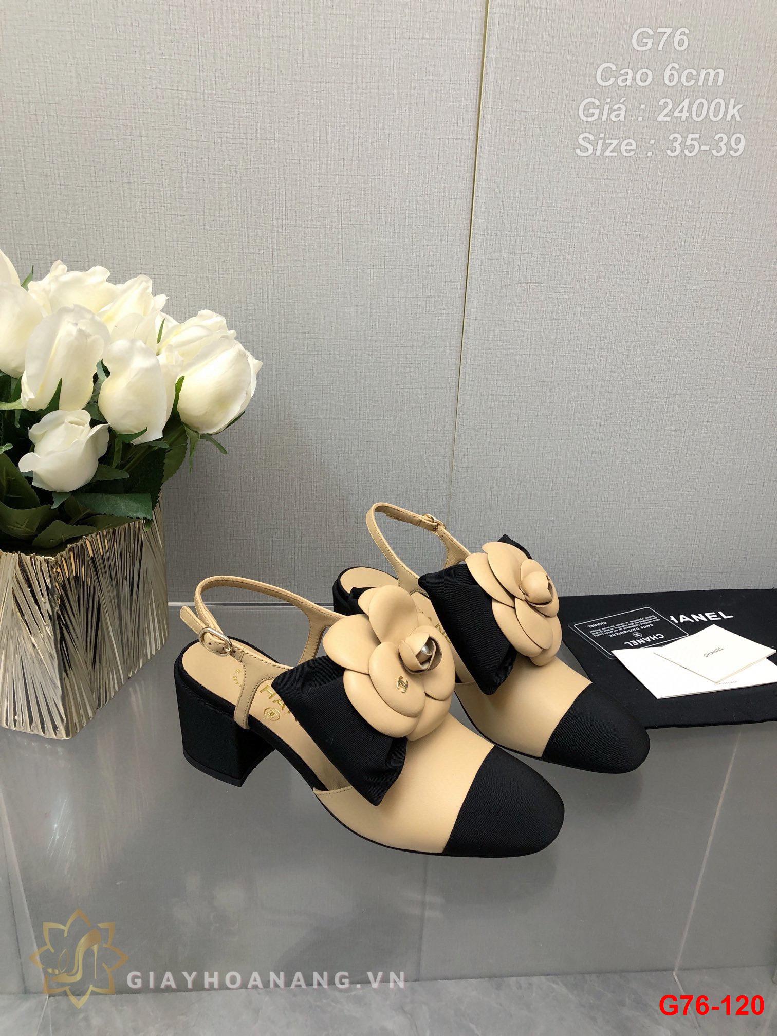 G76-120 Chanel sandal cao 6cm siêu cấp