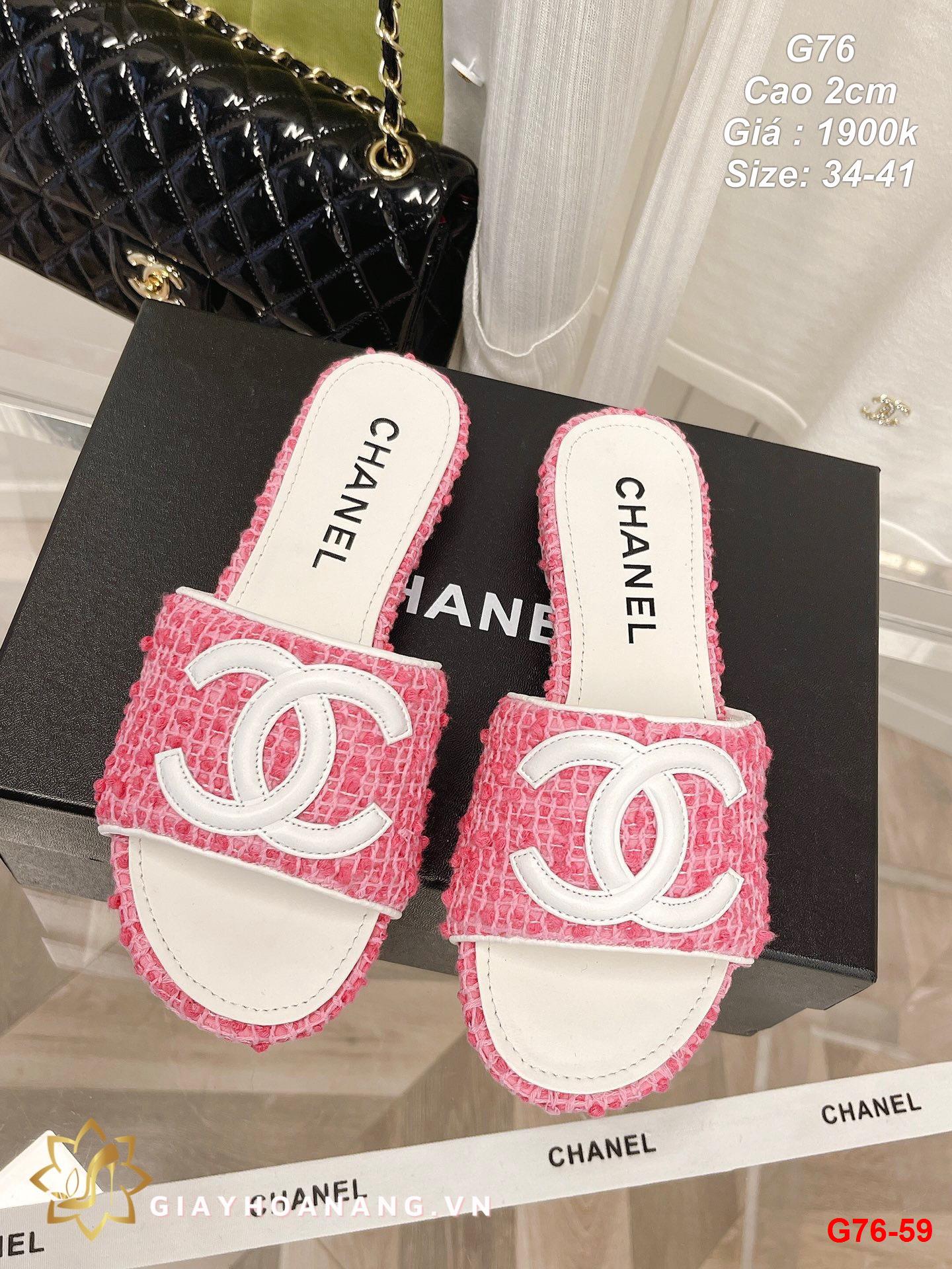 G76-59 Chanel dép cao 2cm siêu cấp