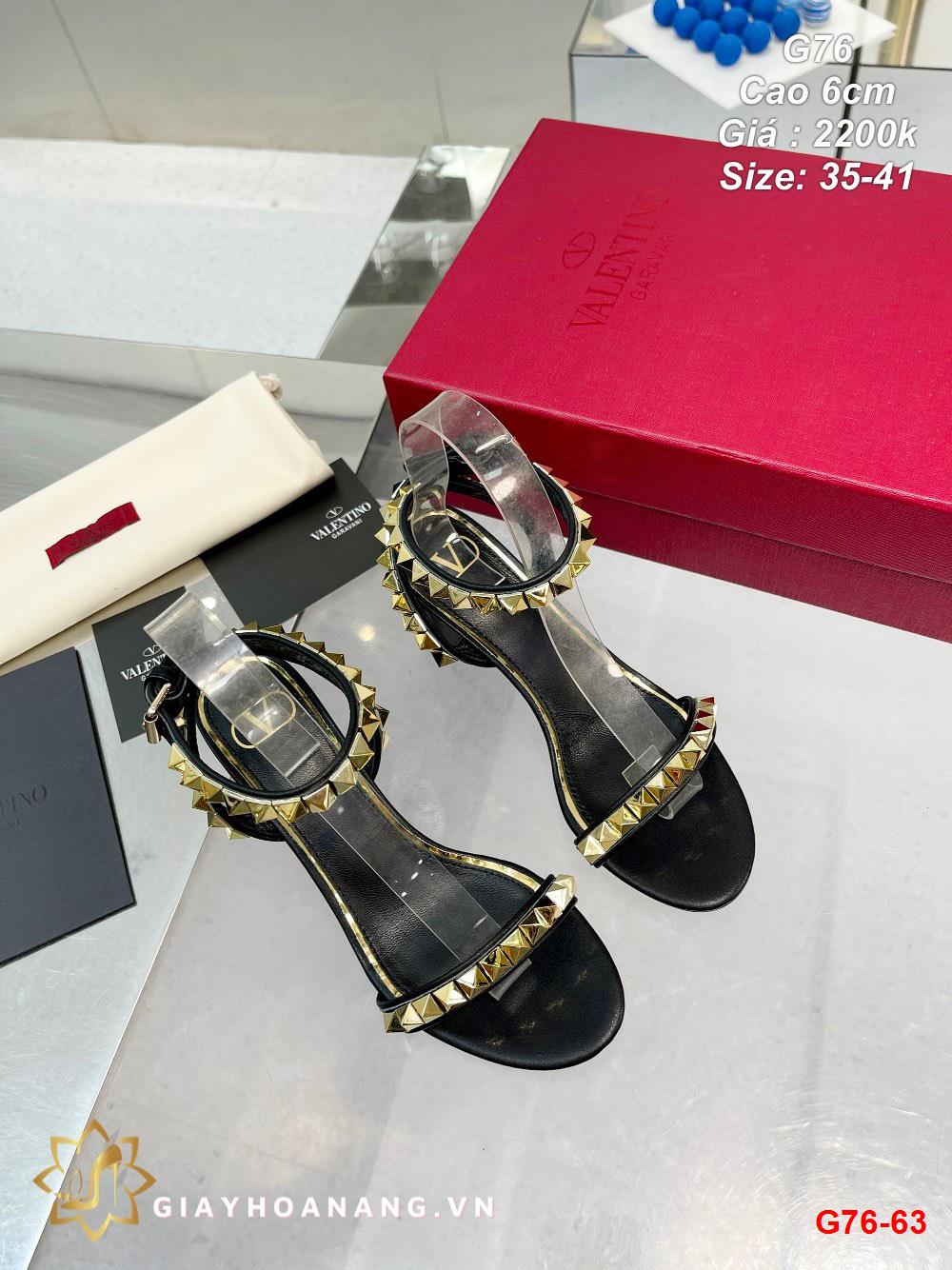 G76-63 Valentino sandal cao 6cm siêu cấp
