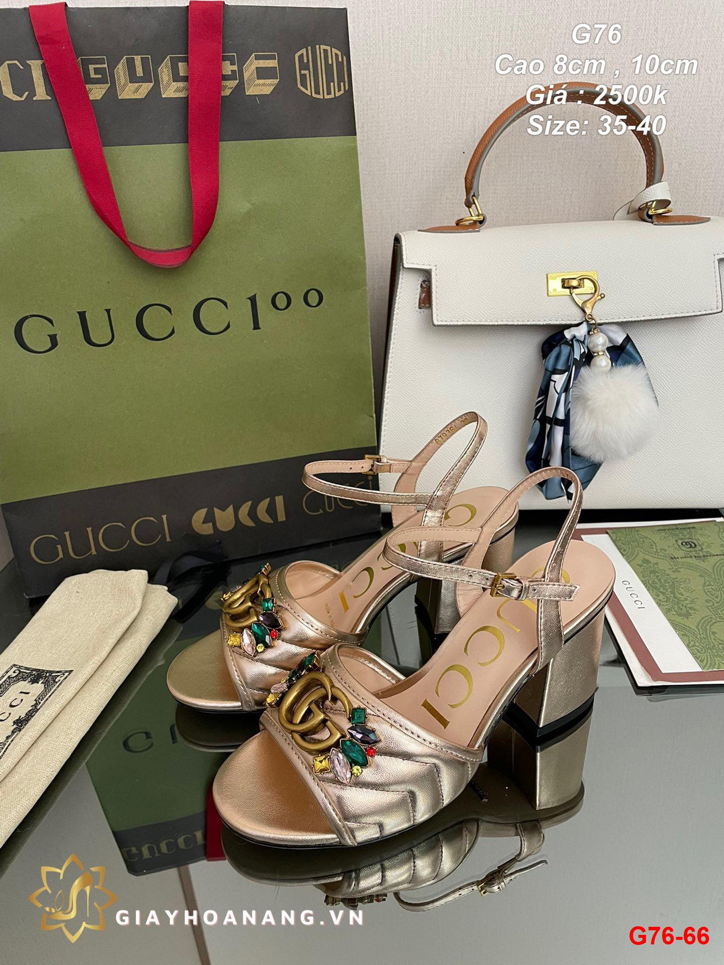 G76-66 Gucci sandal cao 8cm , 10cm siêu cấp