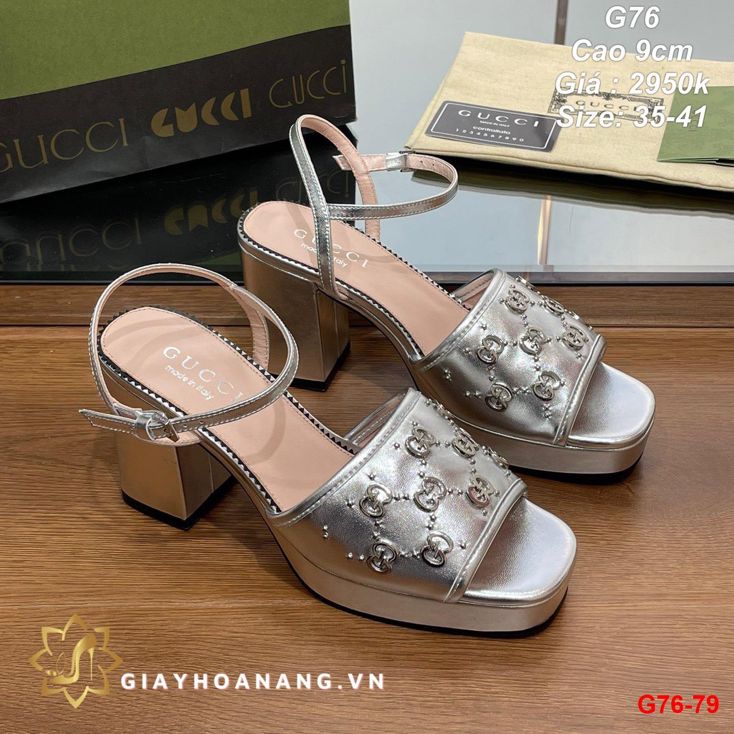 G76-79 Gucci sandal cao 9cm siêu cấp