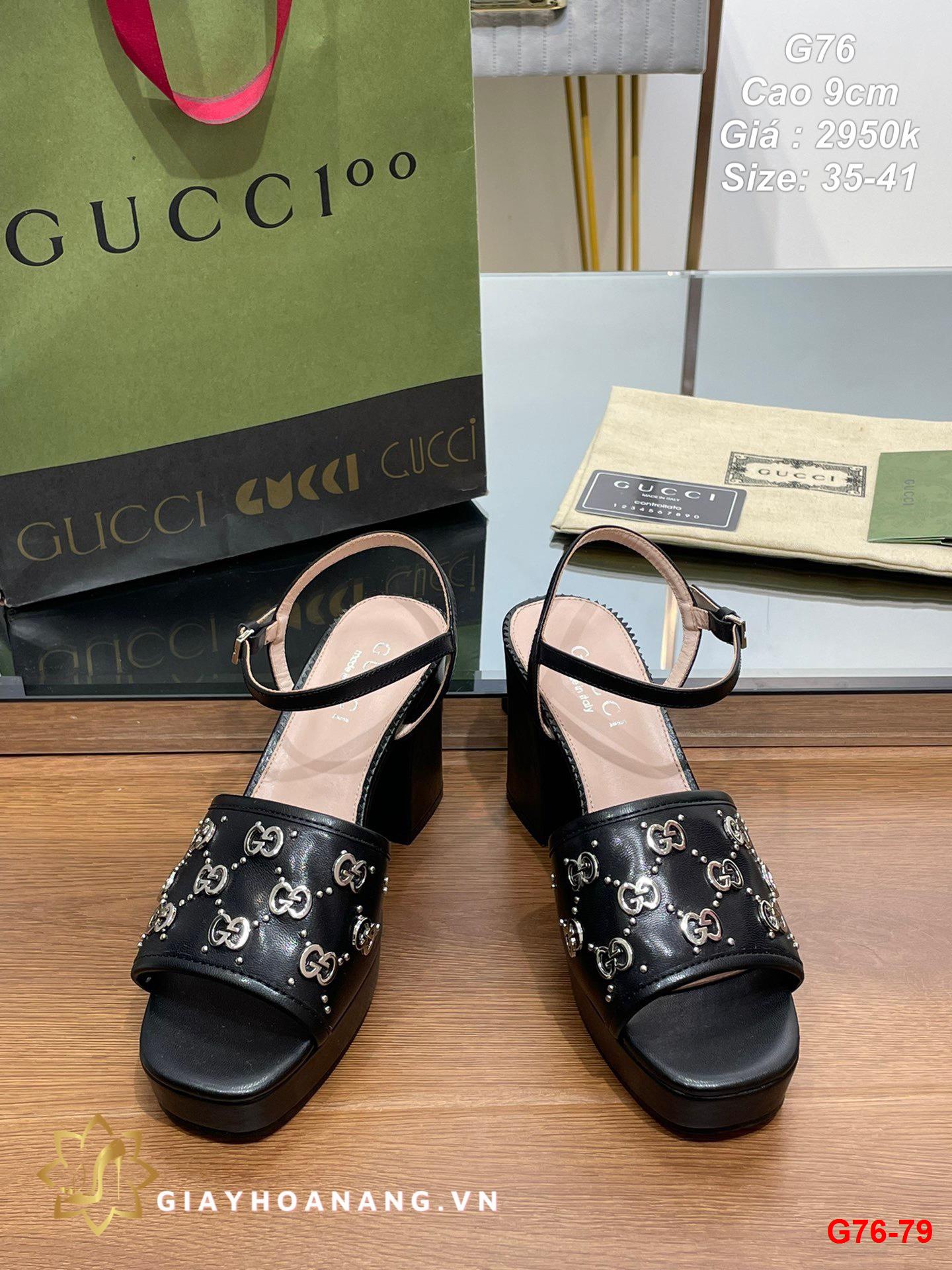 G76-79 Gucci sandal cao 9cm siêu cấp