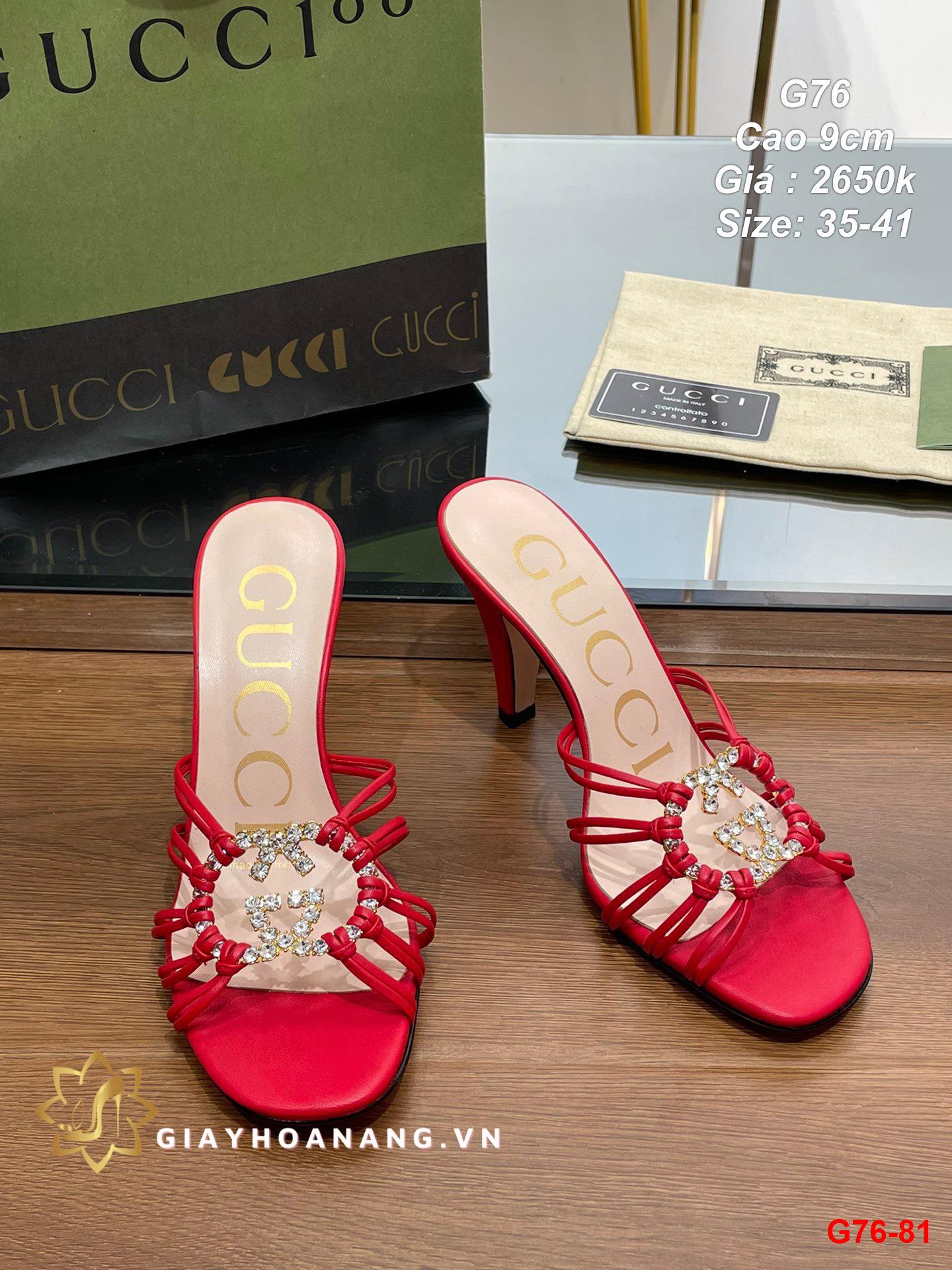 G76-81 Gucci dép cao 9cm siêu cấp