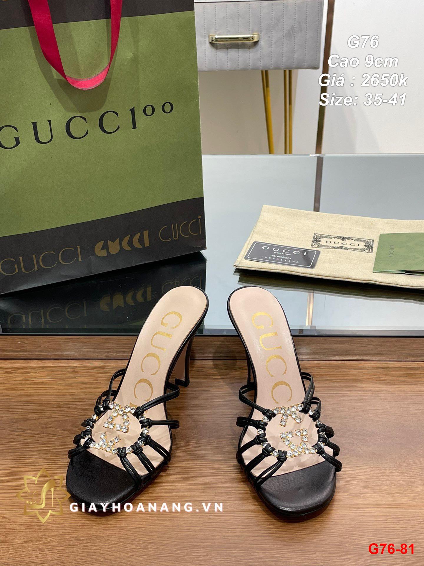 G76-81 Gucci dép cao 9cm siêu cấp