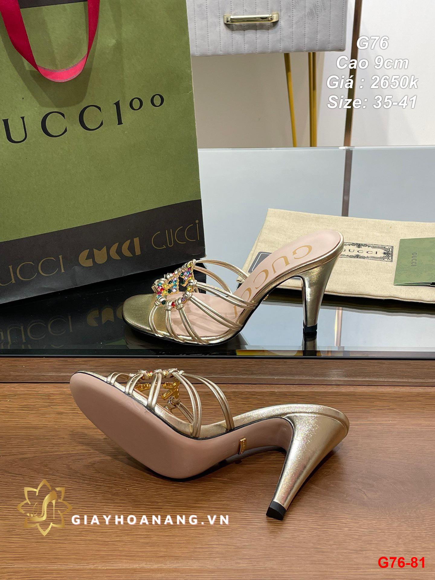 G76-81 Gucci dép cao 9cm siêu cấp