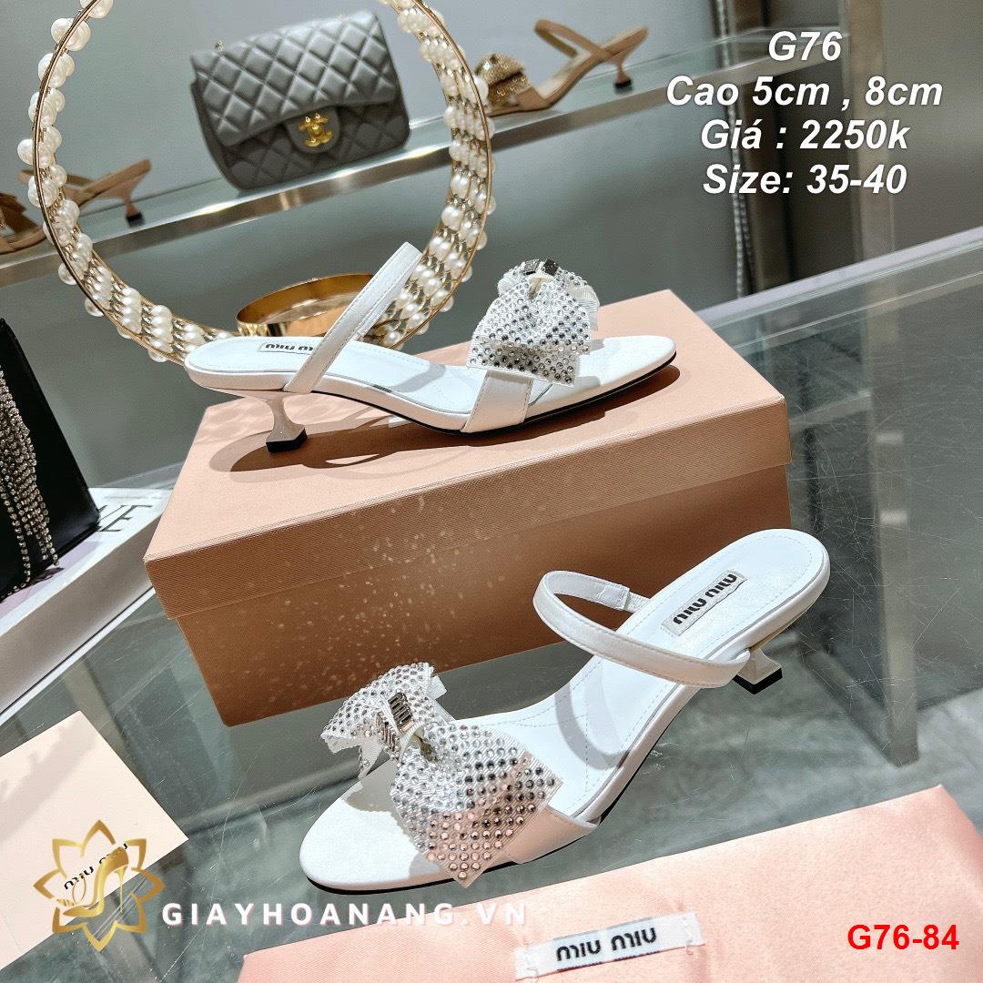 G76-84 Miu Miu sandal cao 5cm , 8cm siêu cấp