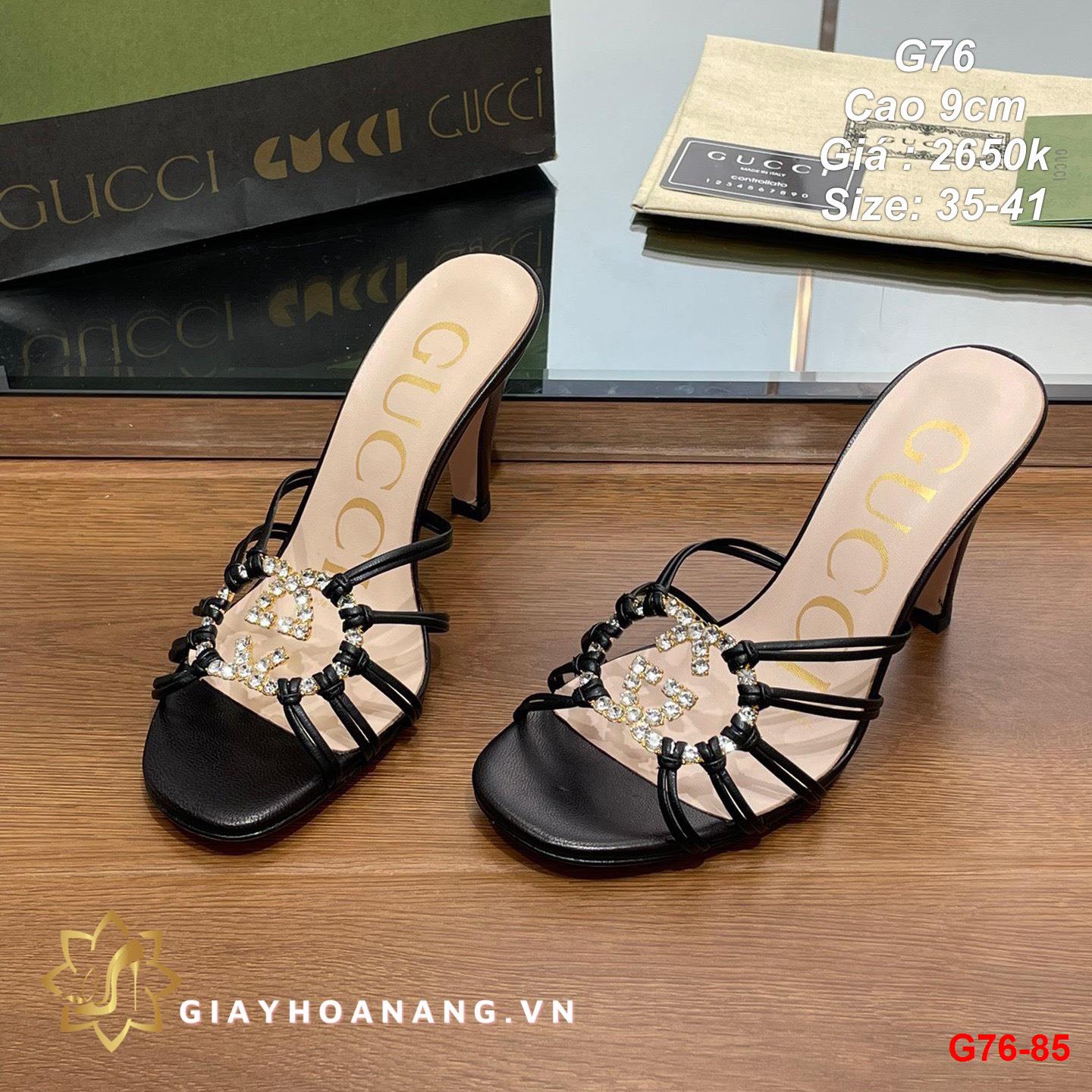 G76-85 Gucci dép cao 9cm siêu cấp