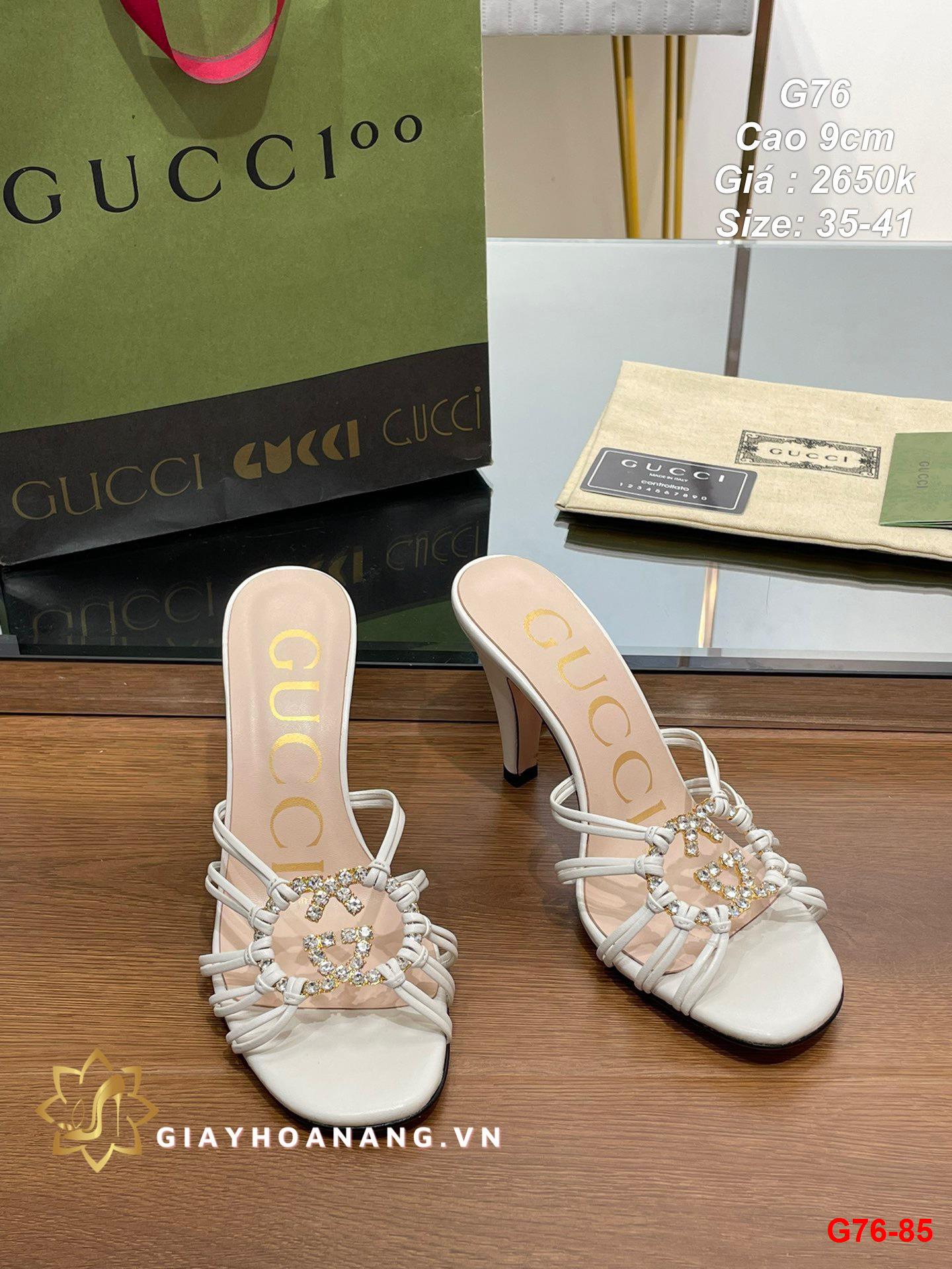 G76-85 Gucci dép cao 9cm siêu cấp