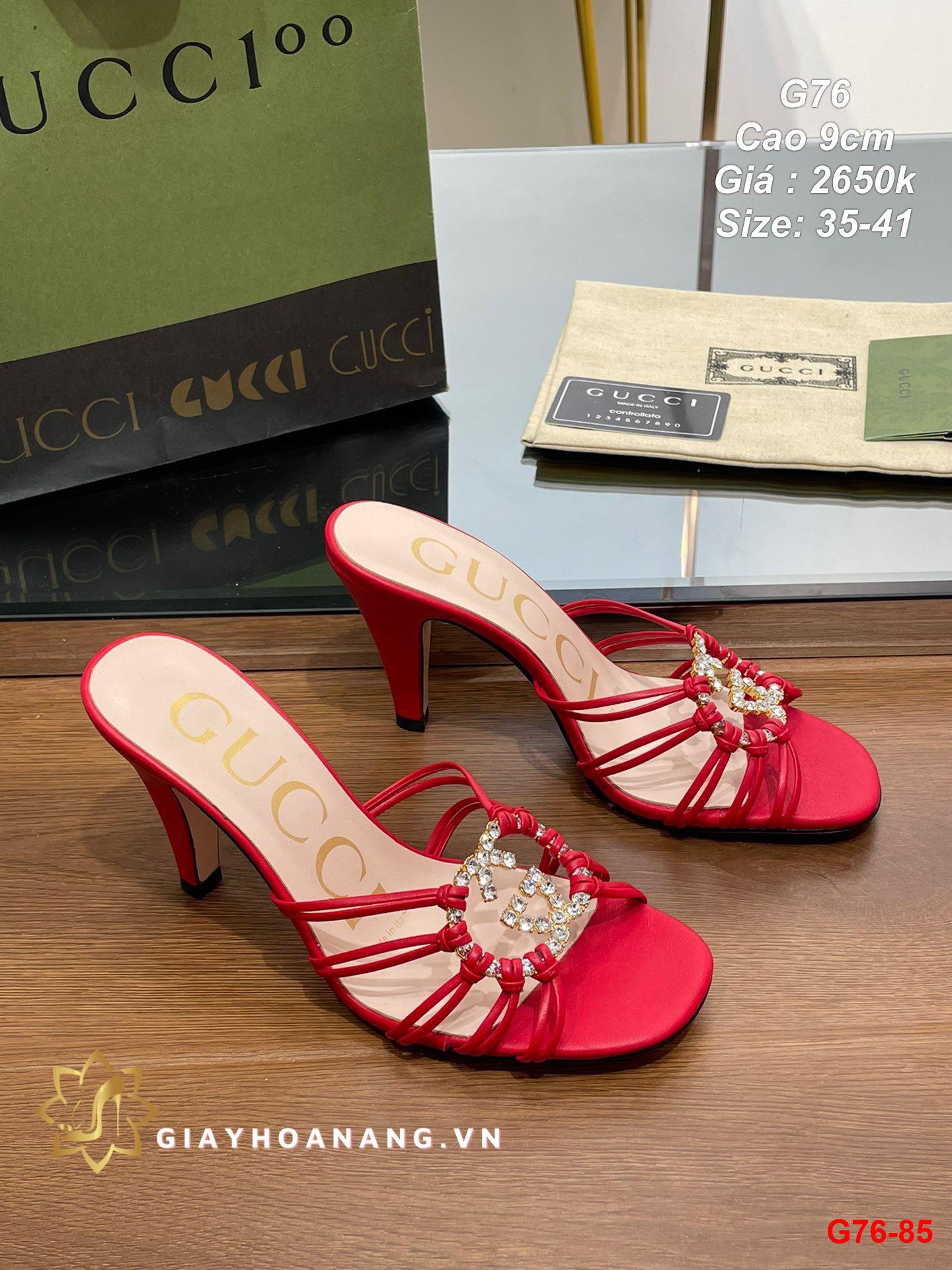 G76-85 Gucci dép cao 9cm siêu cấp