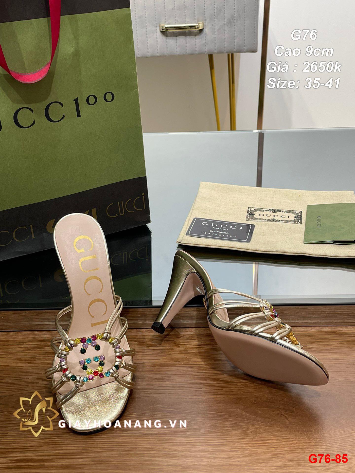 G76-85 Gucci dép cao 9cm siêu cấp