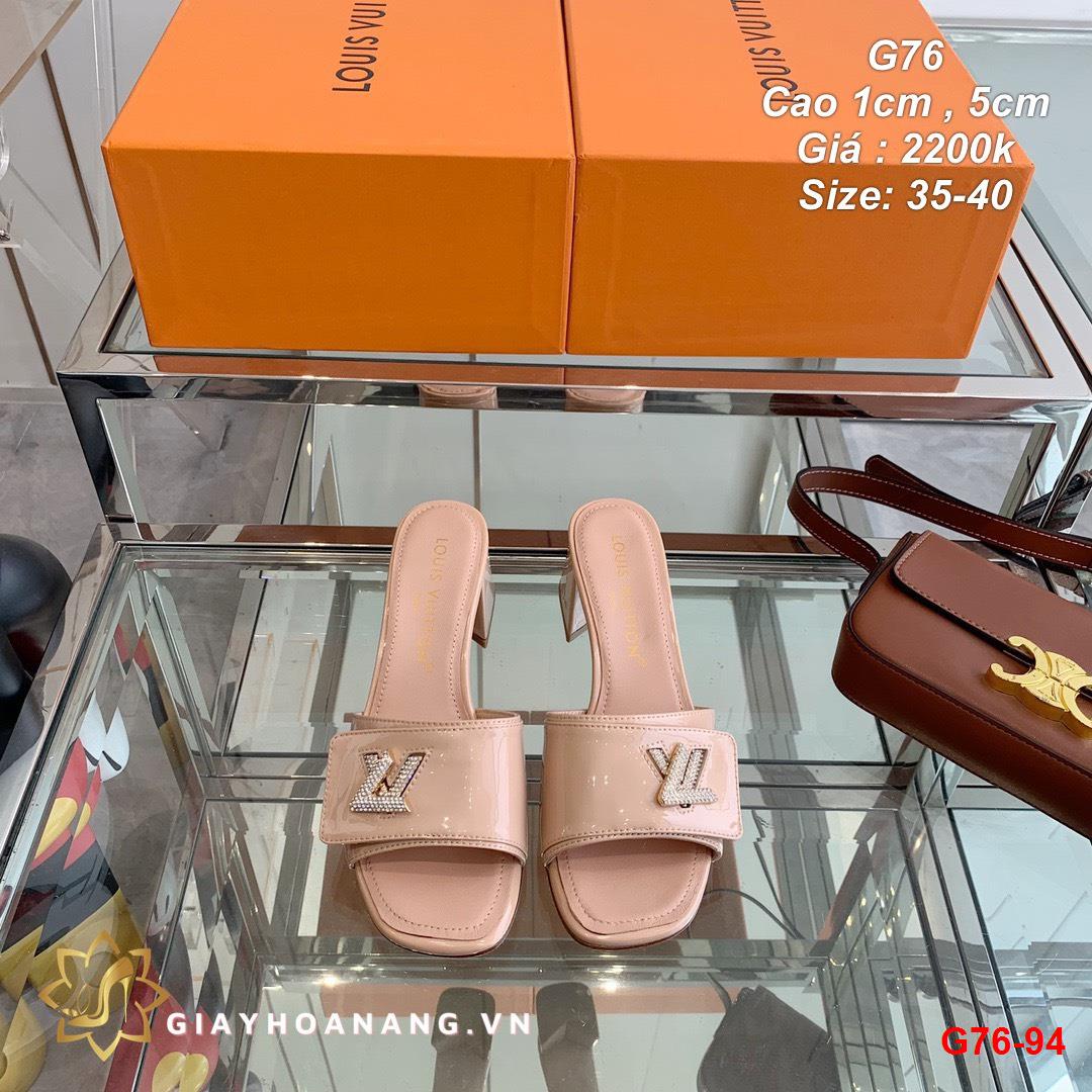 G76-94 Louis Vuitton dép cao 1cm , 5cm siêu cấp