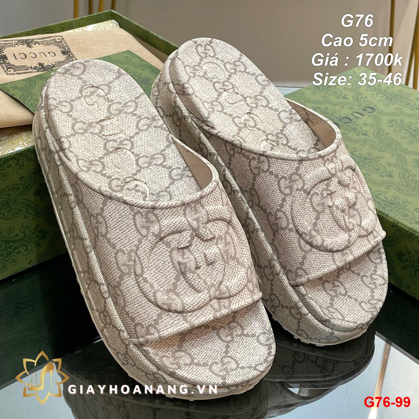 G76-99 Gucci dép cao 5cm siêu cấp