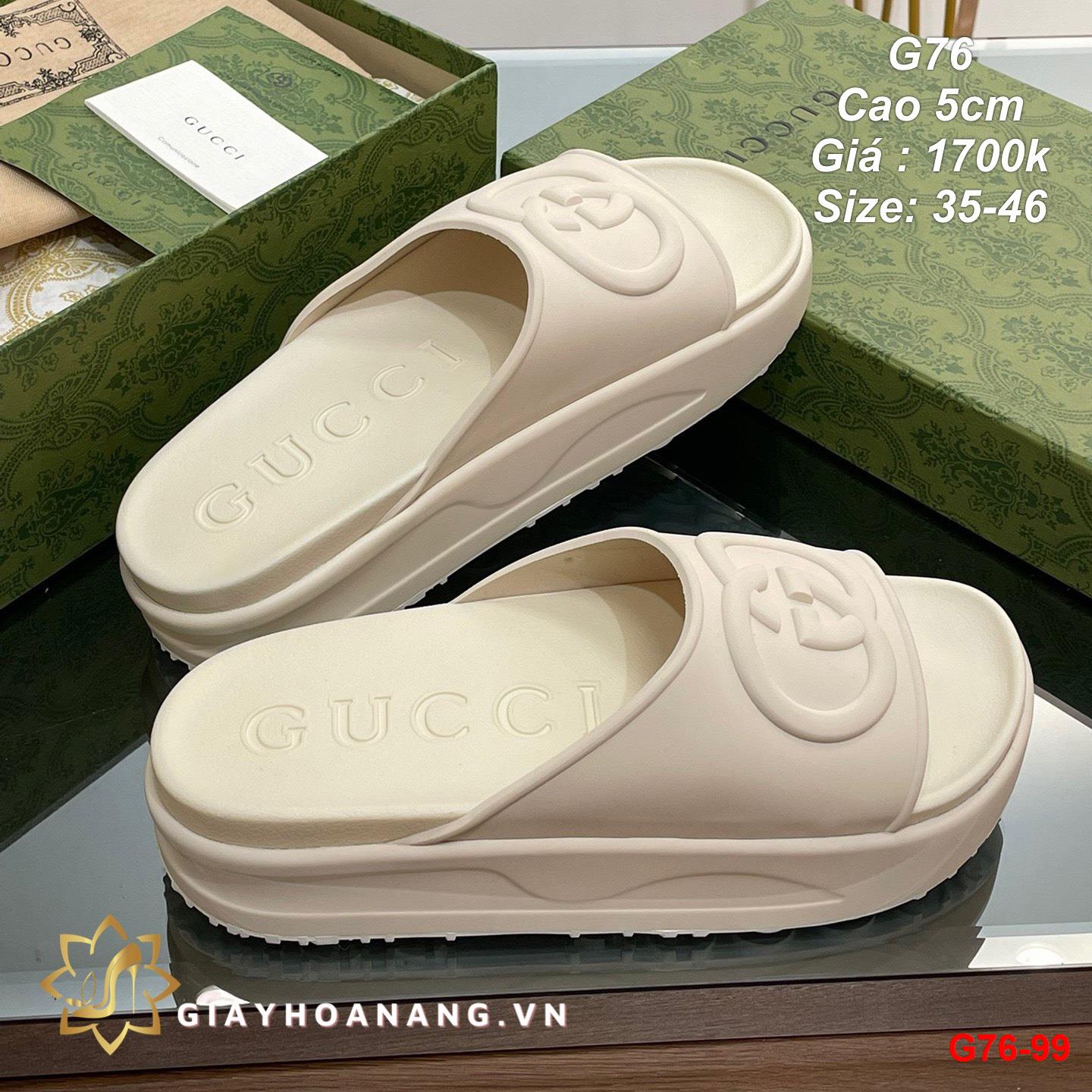 G76-99 Gucci dép cao 5cm siêu cấp