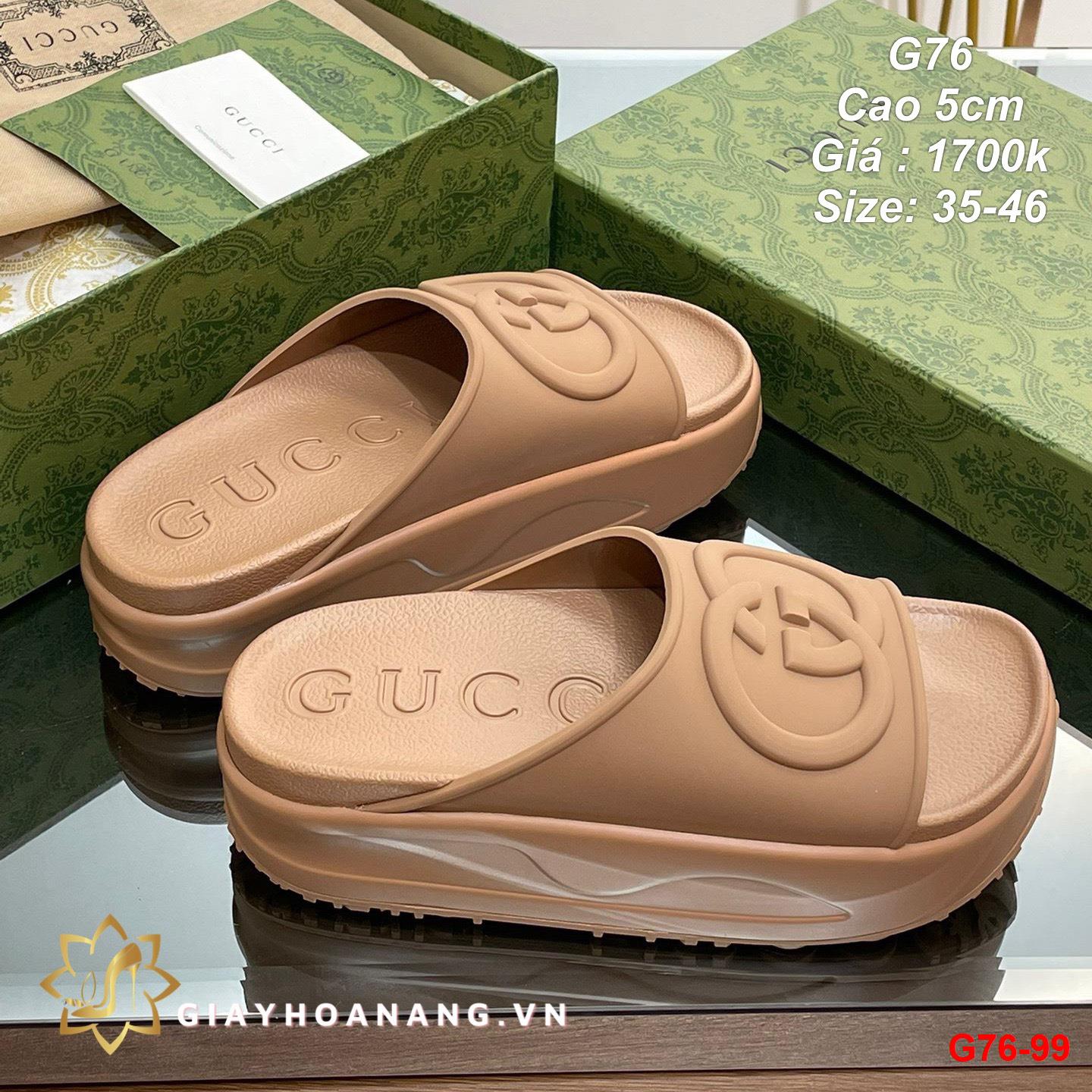 G76-99 Gucci dép cao 5cm siêu cấp