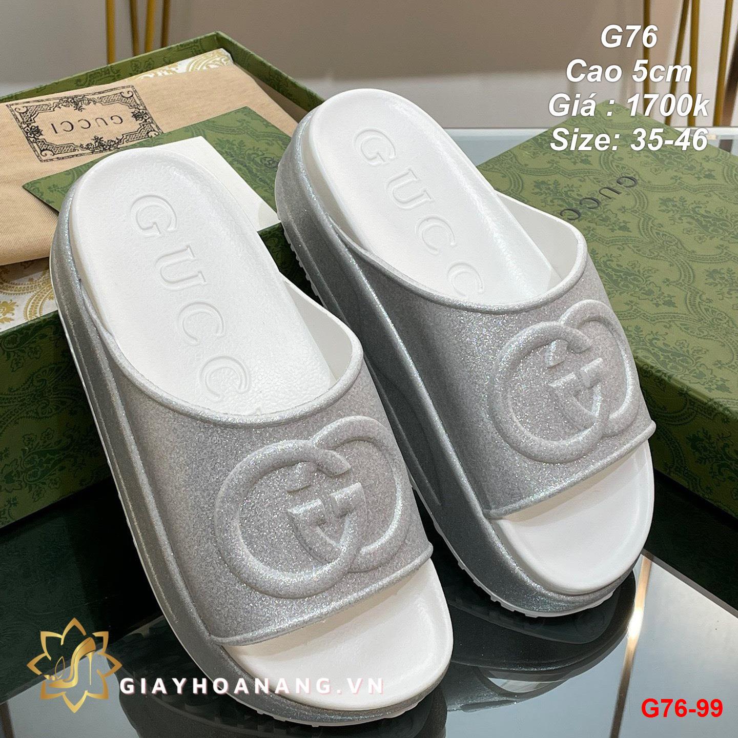 G76-99 Gucci dép cao 5cm siêu cấp