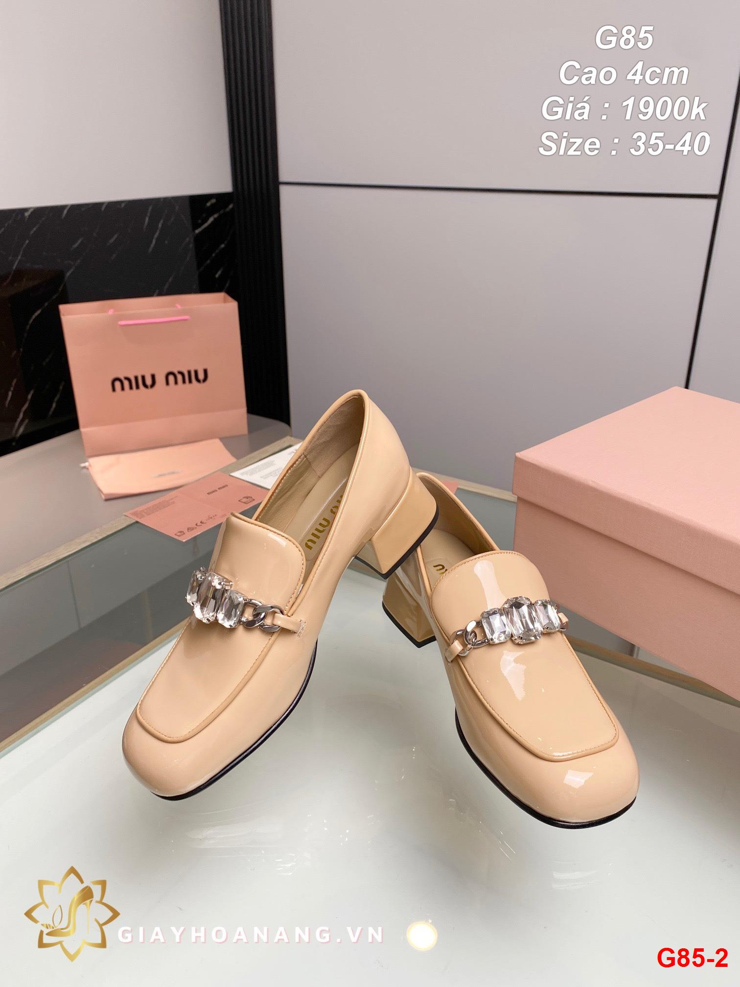 G85-2 Miu Miu giày cao 4cm siêu cấp