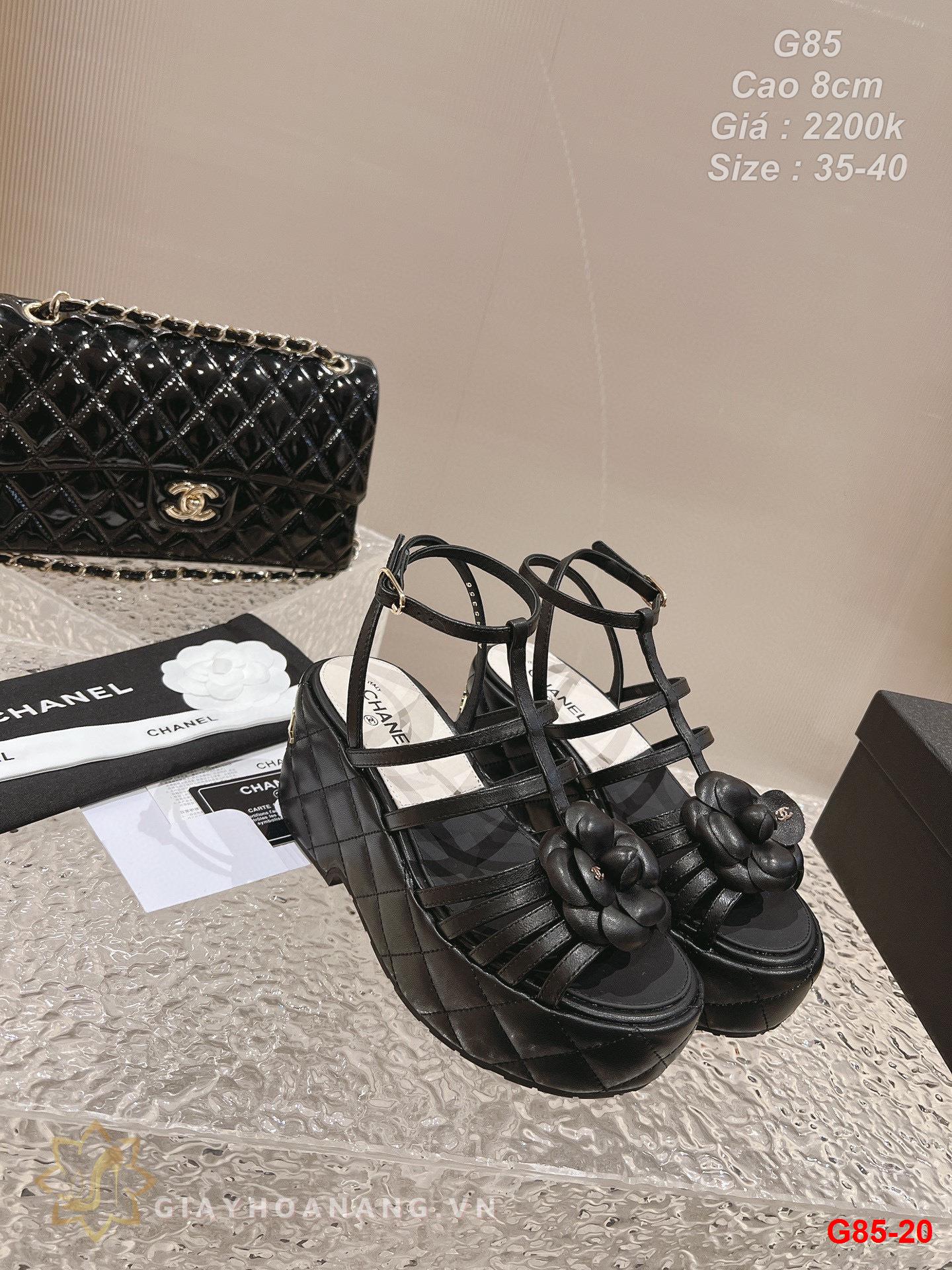 G85-20 Chanel sandal cao  8cm siêu cấp