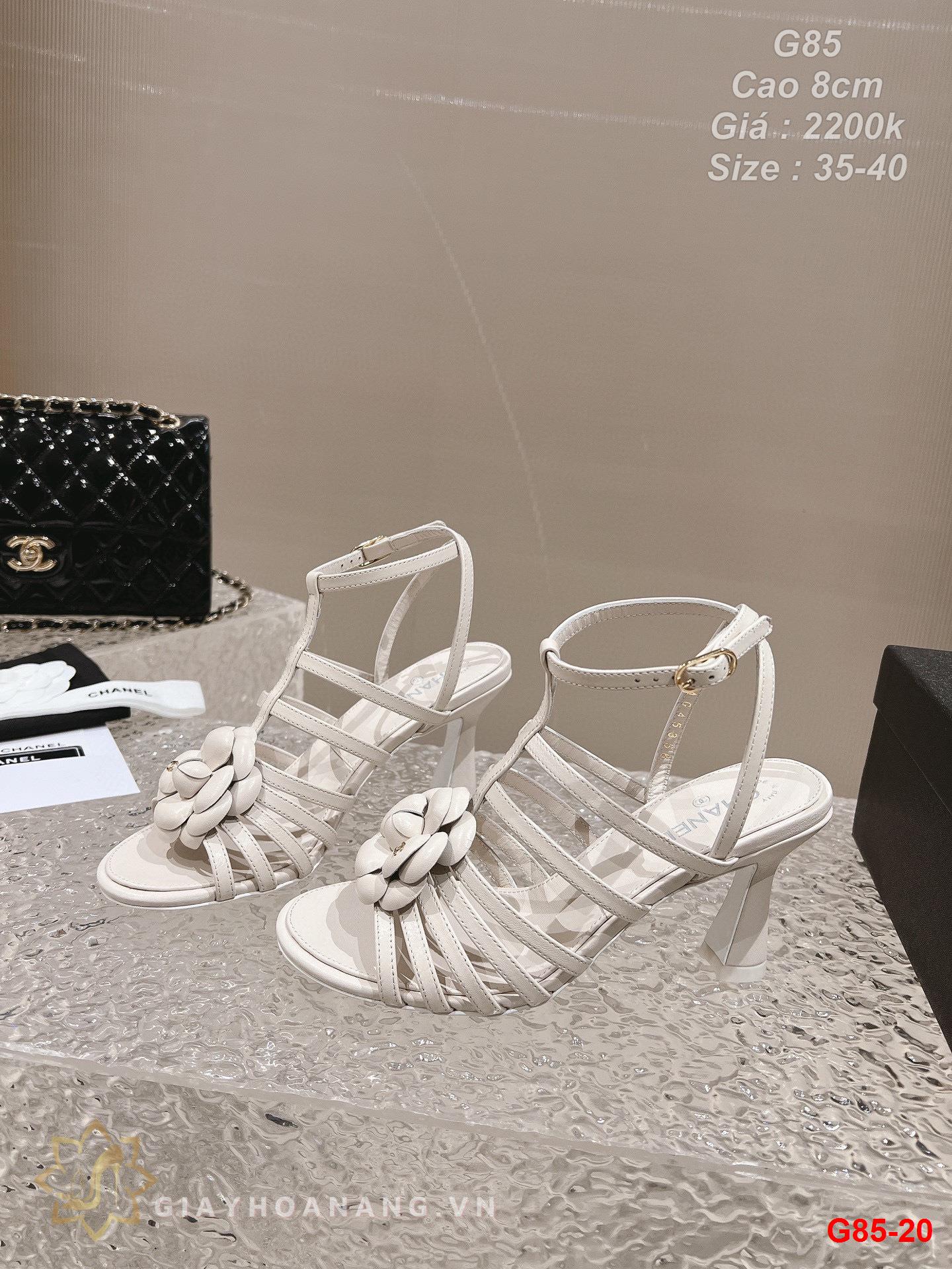 G85-20 Chanel sandal cao  8cm siêu cấp