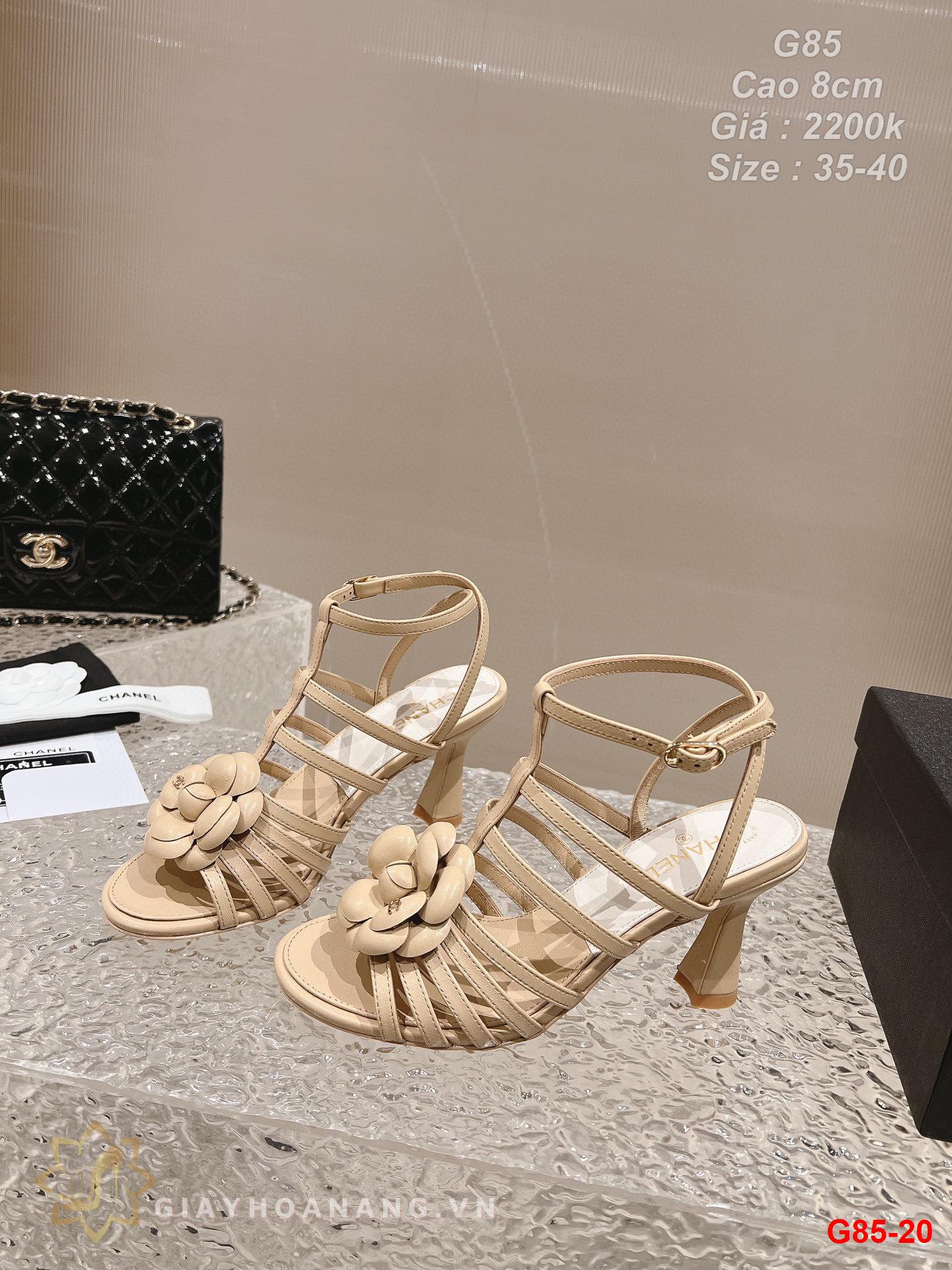 G85-20 Chanel sandal cao  8cm siêu cấp