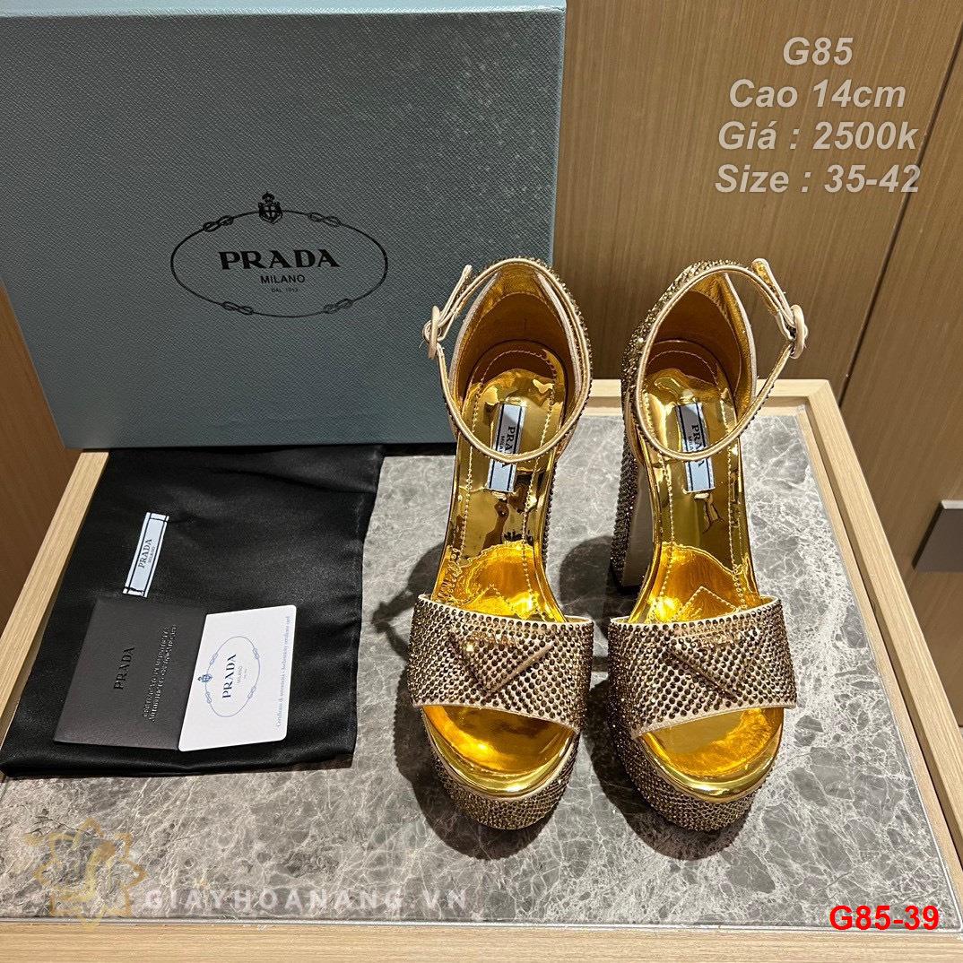 G85-39 Prada sandal cao 14cm siêu cấp