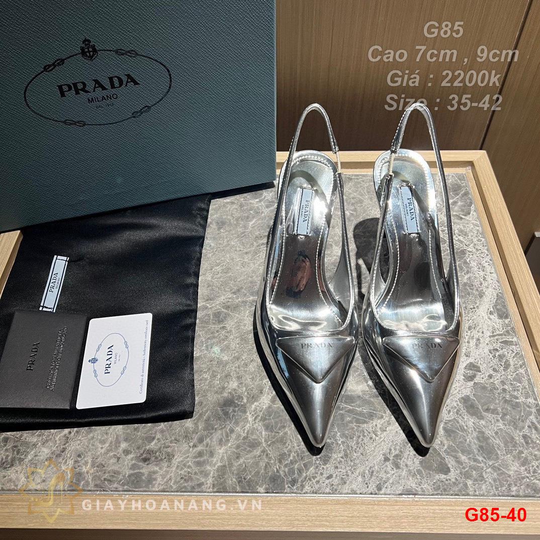 G85-40 Prada sandal cao 7cm , 9cm siêu cấp