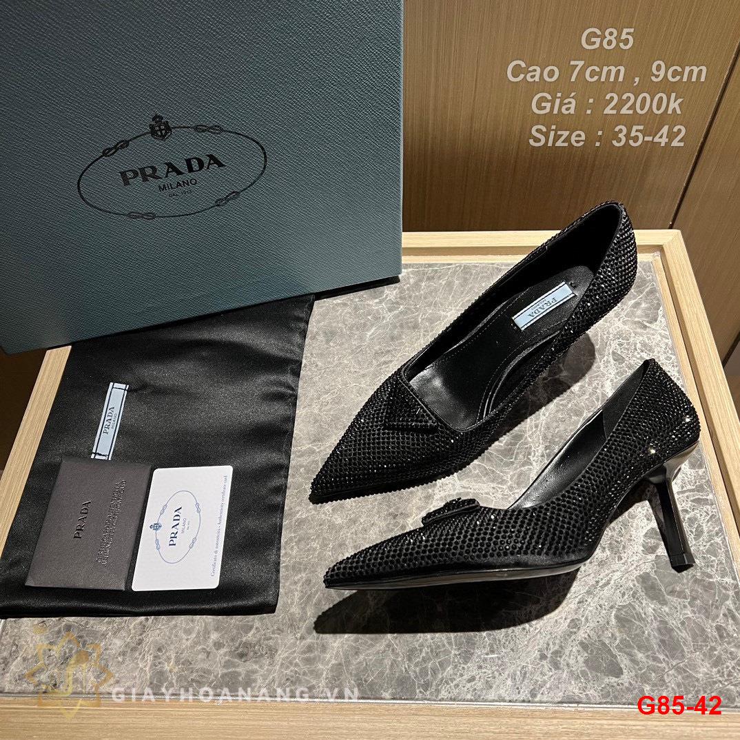 G85-42 Prada giày cao 7cm , 9cm siêu cấp