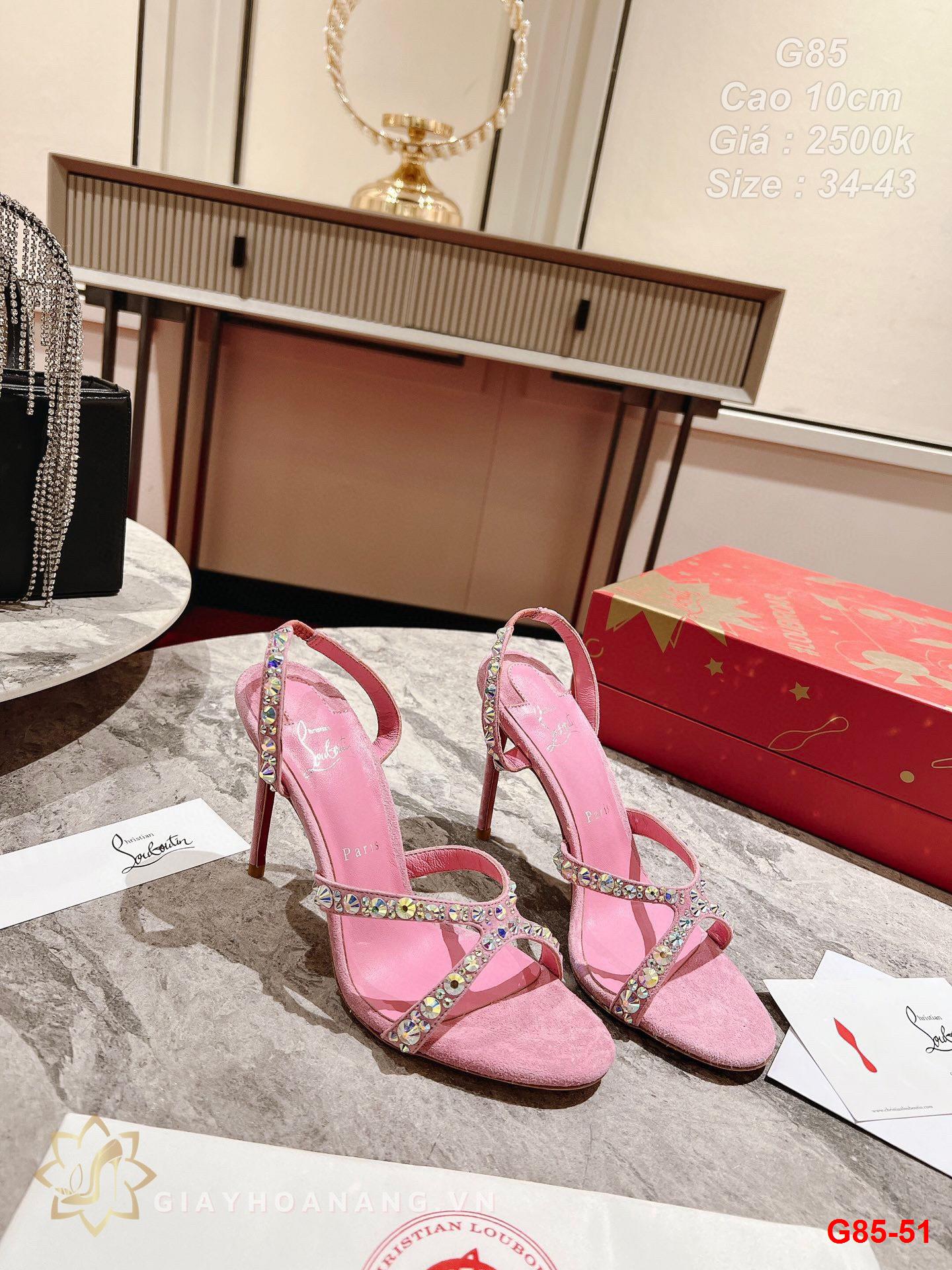 G85-51 Louboutin sandal cao gót 10cm siêu cấp