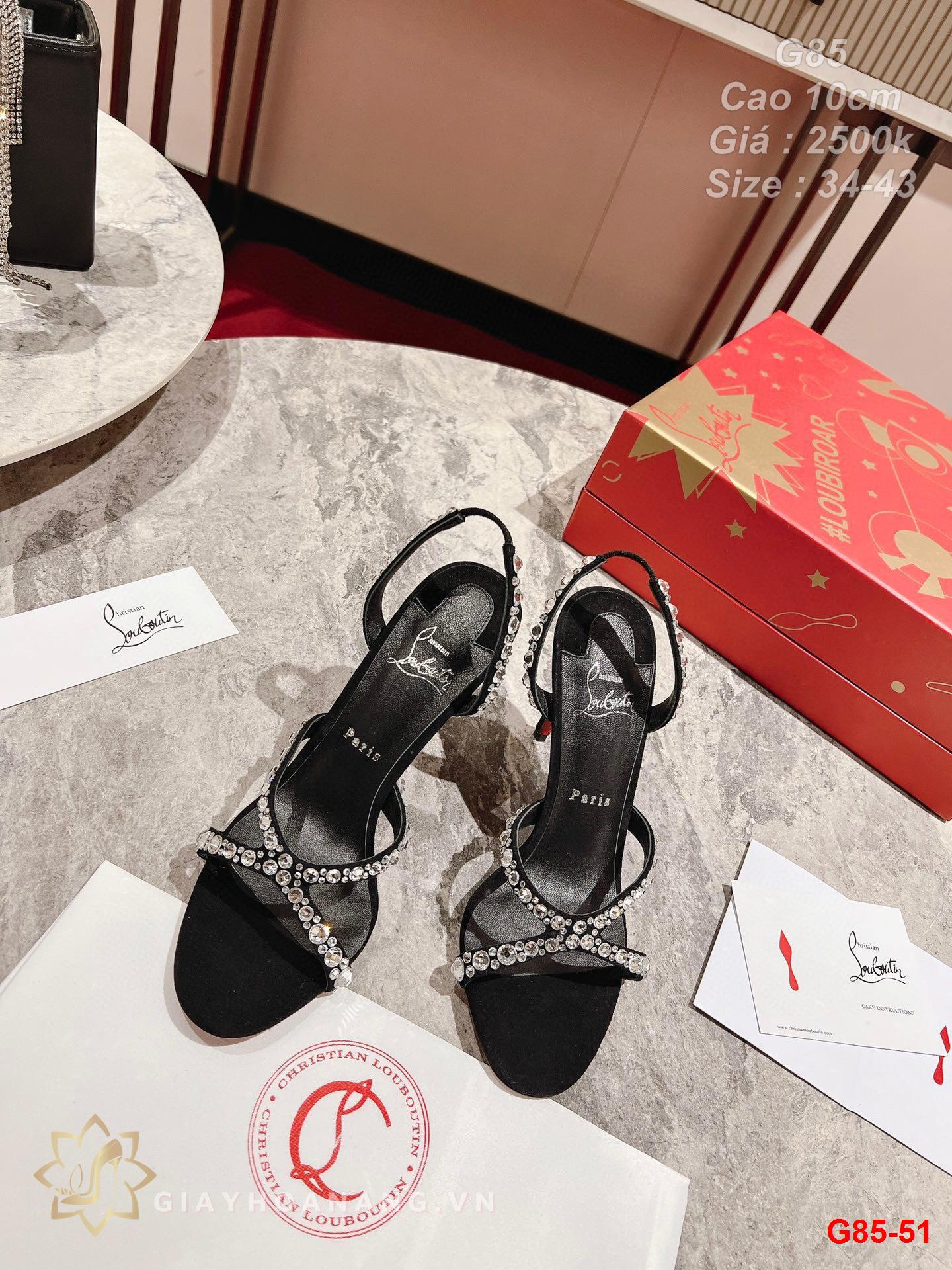 G85-51 Louboutin sandal cao gót 10cm siêu cấp