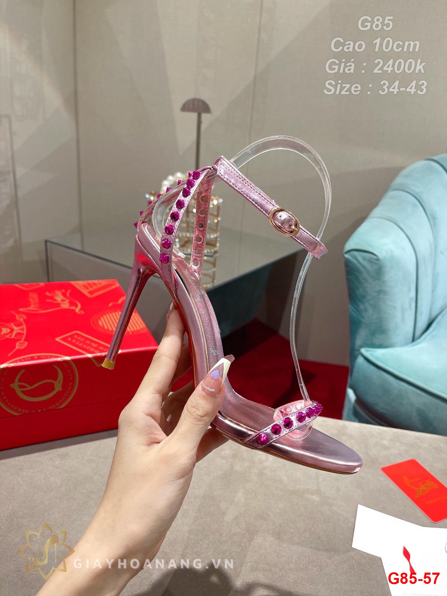 G85-57 Louboutin sandal cao gót 10cm siêu cấp