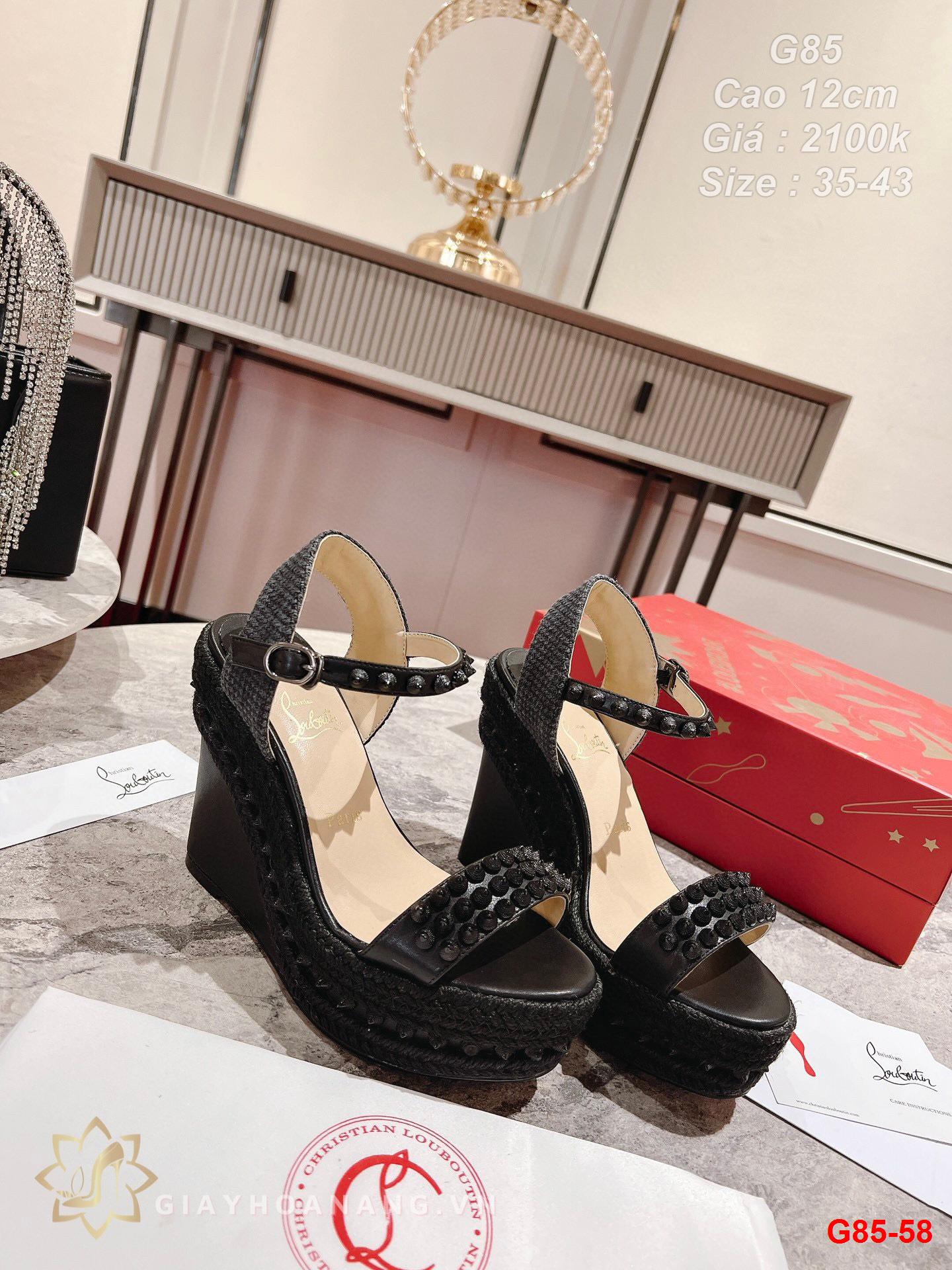 G85-58 Louboutin sandal cao gót 12cm siêu cấp