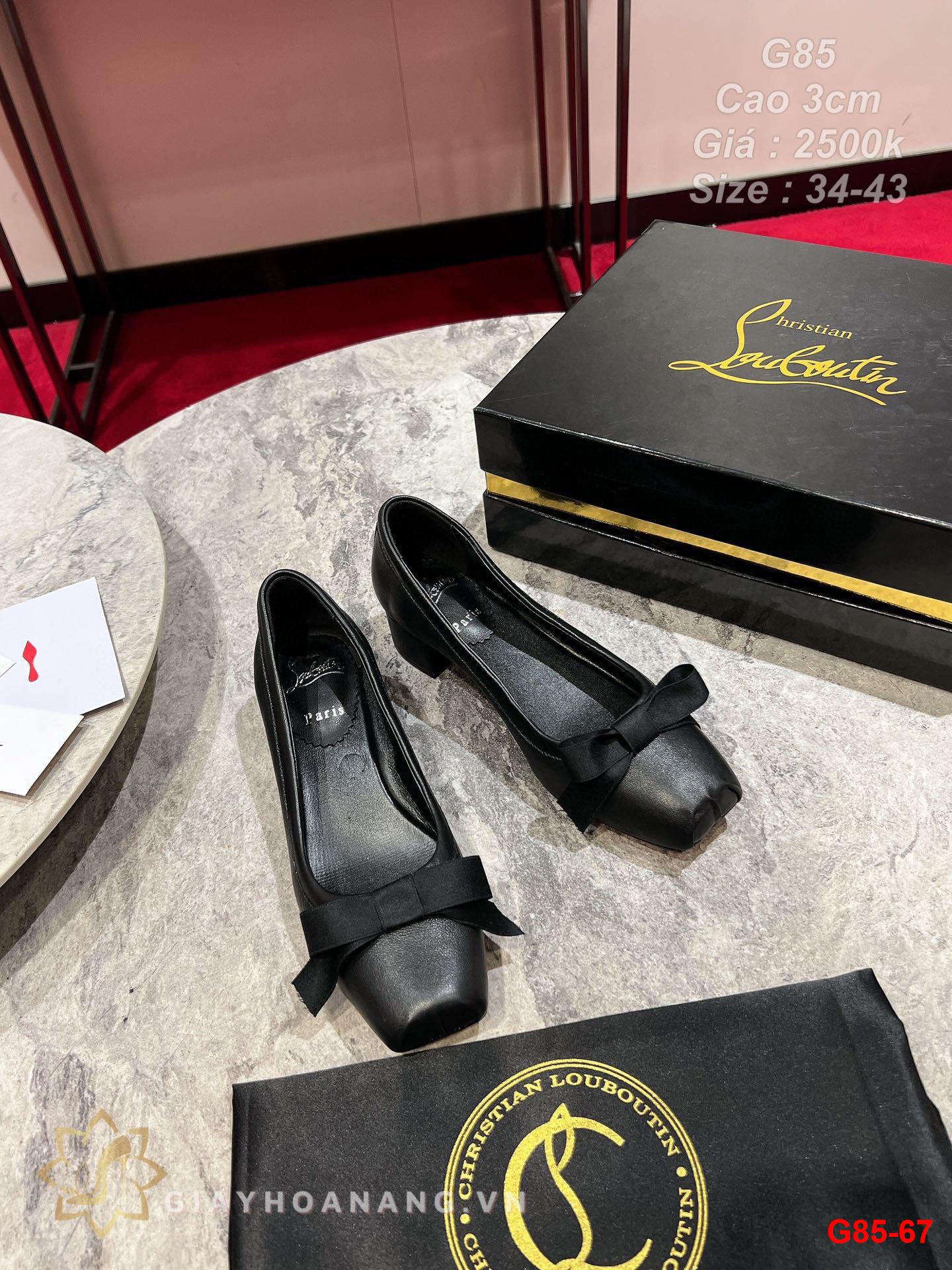 G85-67 Louboutin giày cao gót 3cm siêu cấp