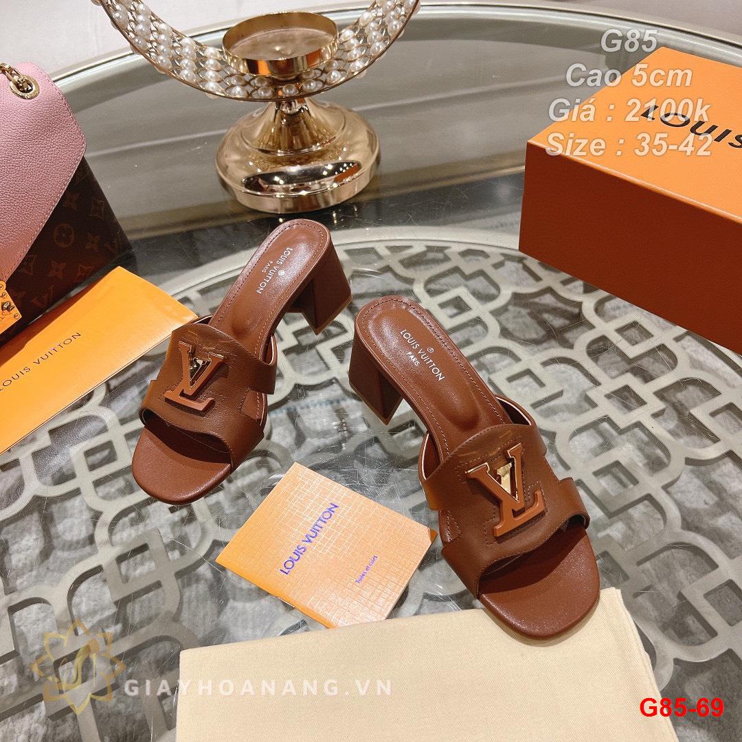 G85-69 Louis Vuitton dép cao gót 5cm siêu cấp